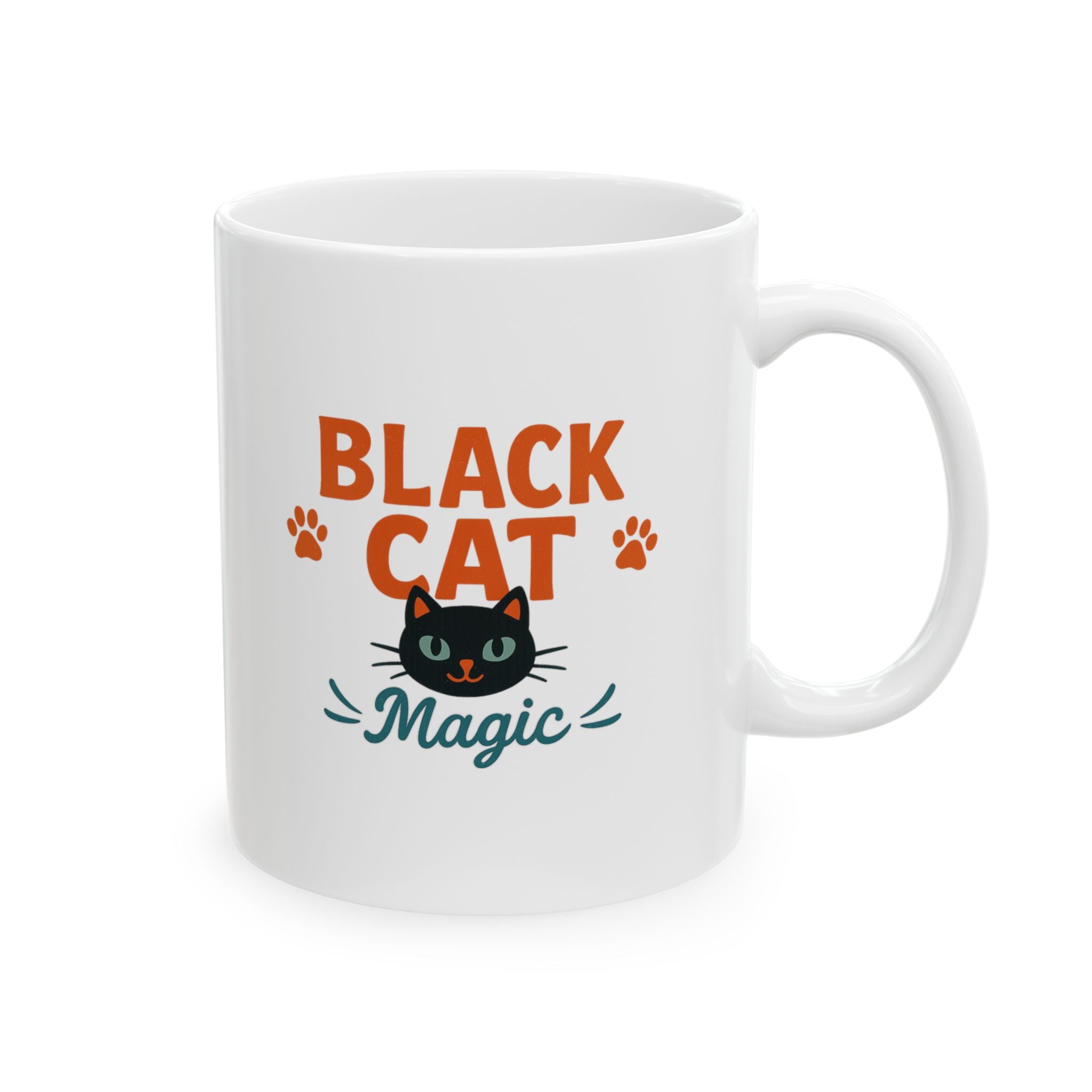 Life Is Blacker With A Black Cat Coffee Mug | Funny Cat Gift | Ceramic Mug