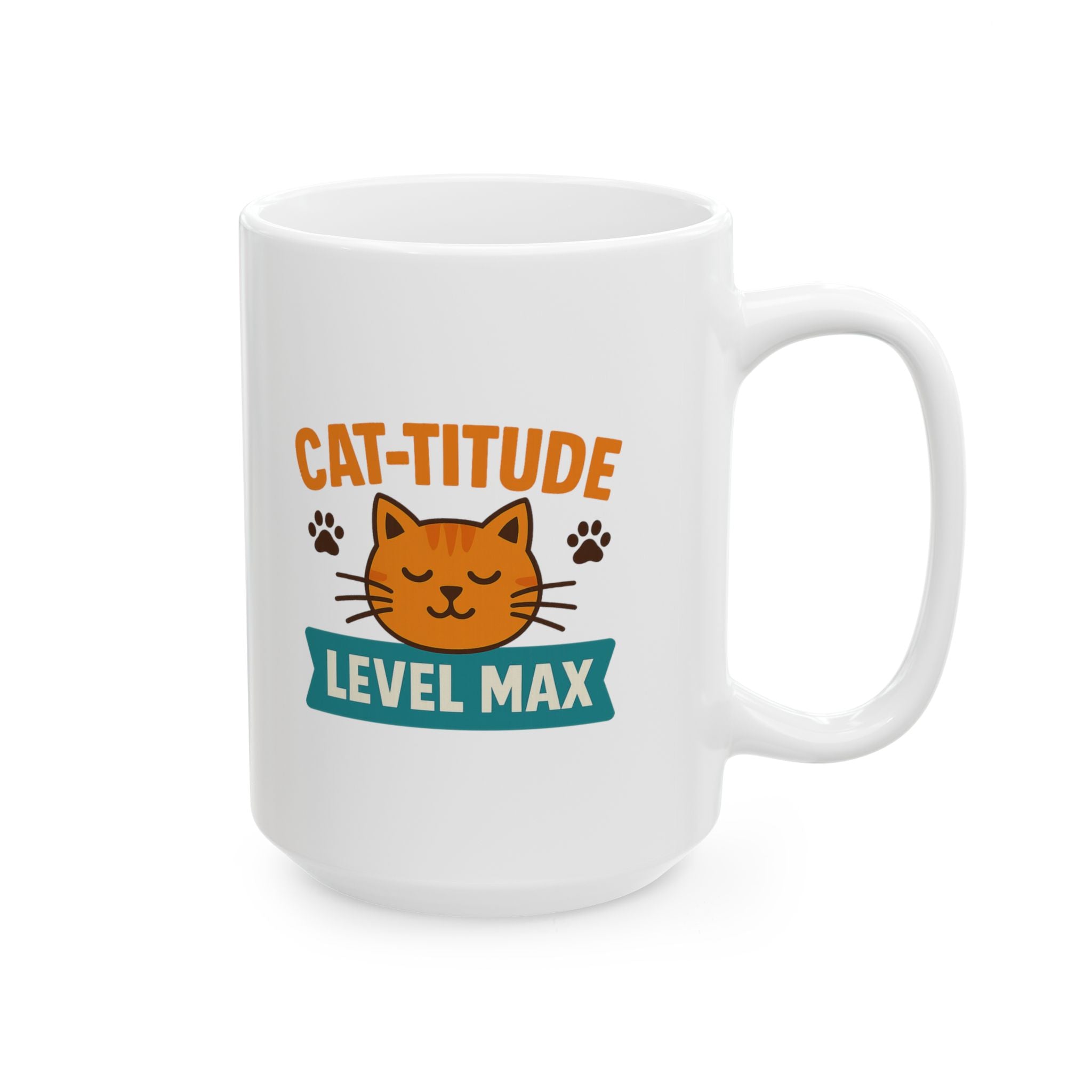 Resting Cat Face On Point Coffee Mug | Funny Cat Humor | Ceramic Mug