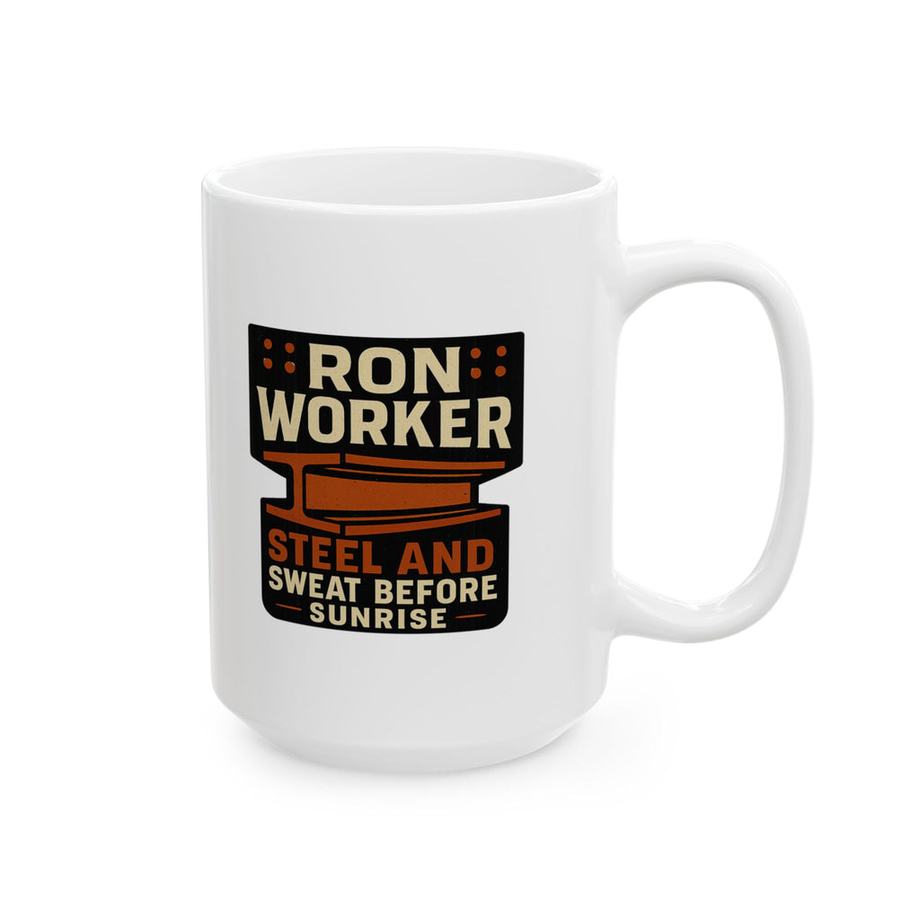 Ironworker Steel And Sweat Before Sunrise Ceramic Mug