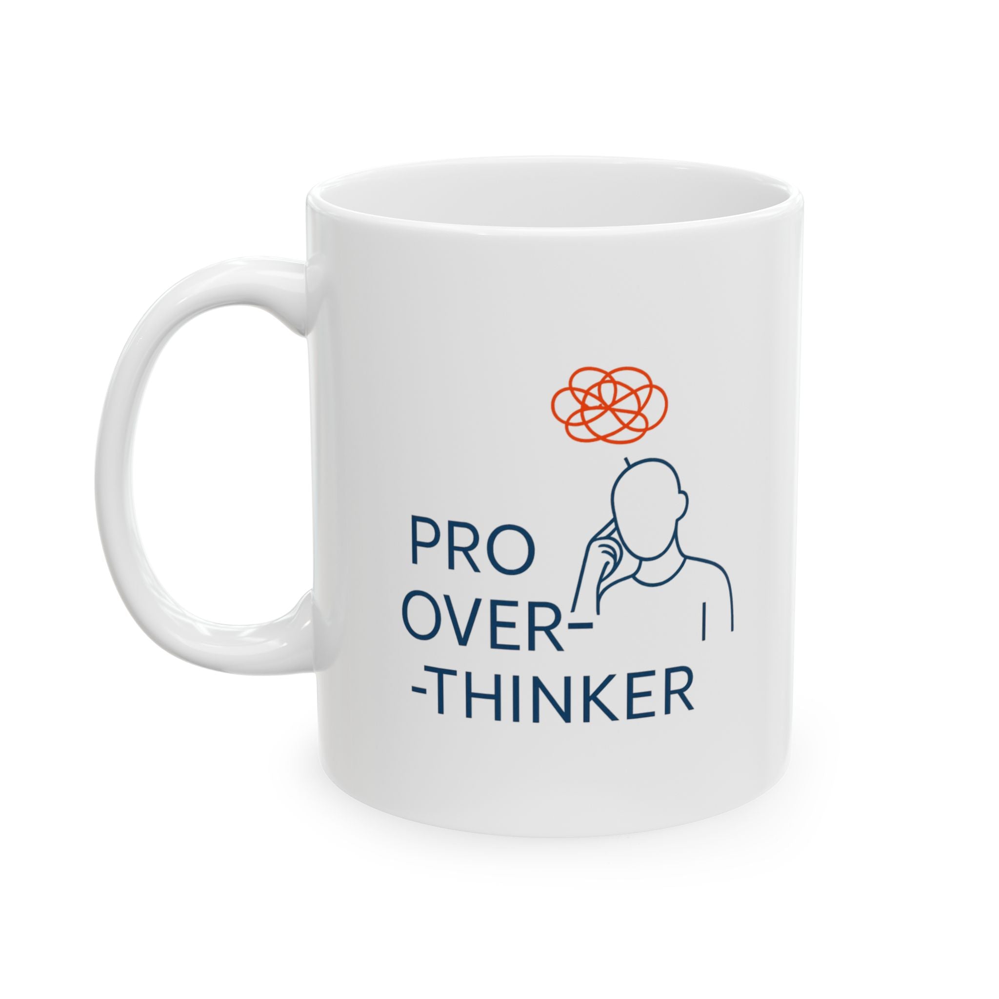 Overthinker In Progress Please Stand By Coffee Mug | Funny Anxiety Humor | Ceramic Mug