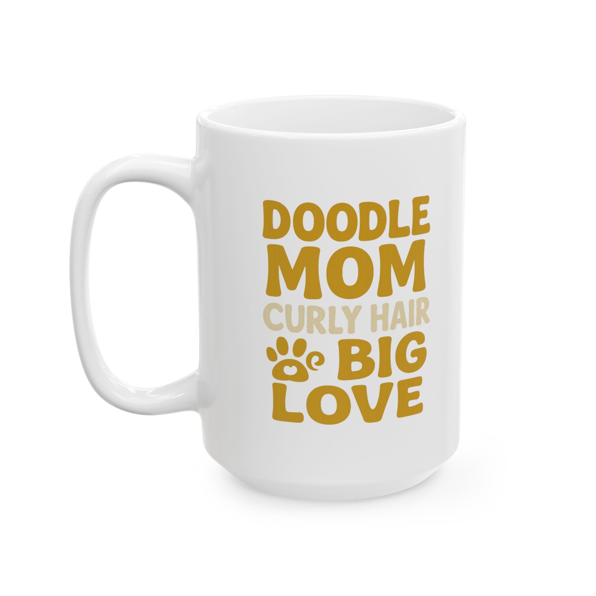 Doodle Mom Curly Hair Big Personality Coffee Mug | Gift for Mom | Ceramic Mug