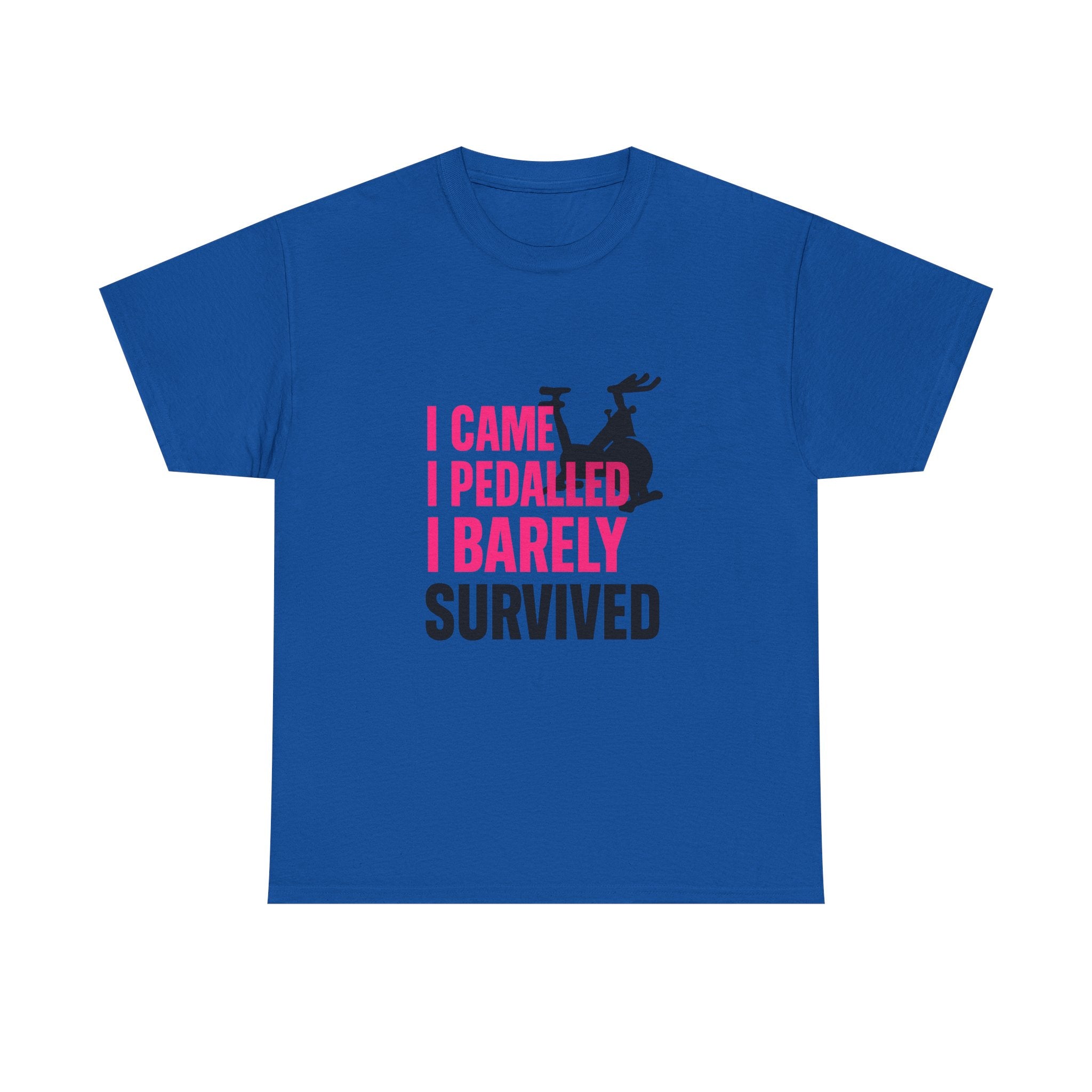 Spin Class Survivor I Came I Pedaled I Barely Survived T-Shirt | Unique Gift | Graphic Tee