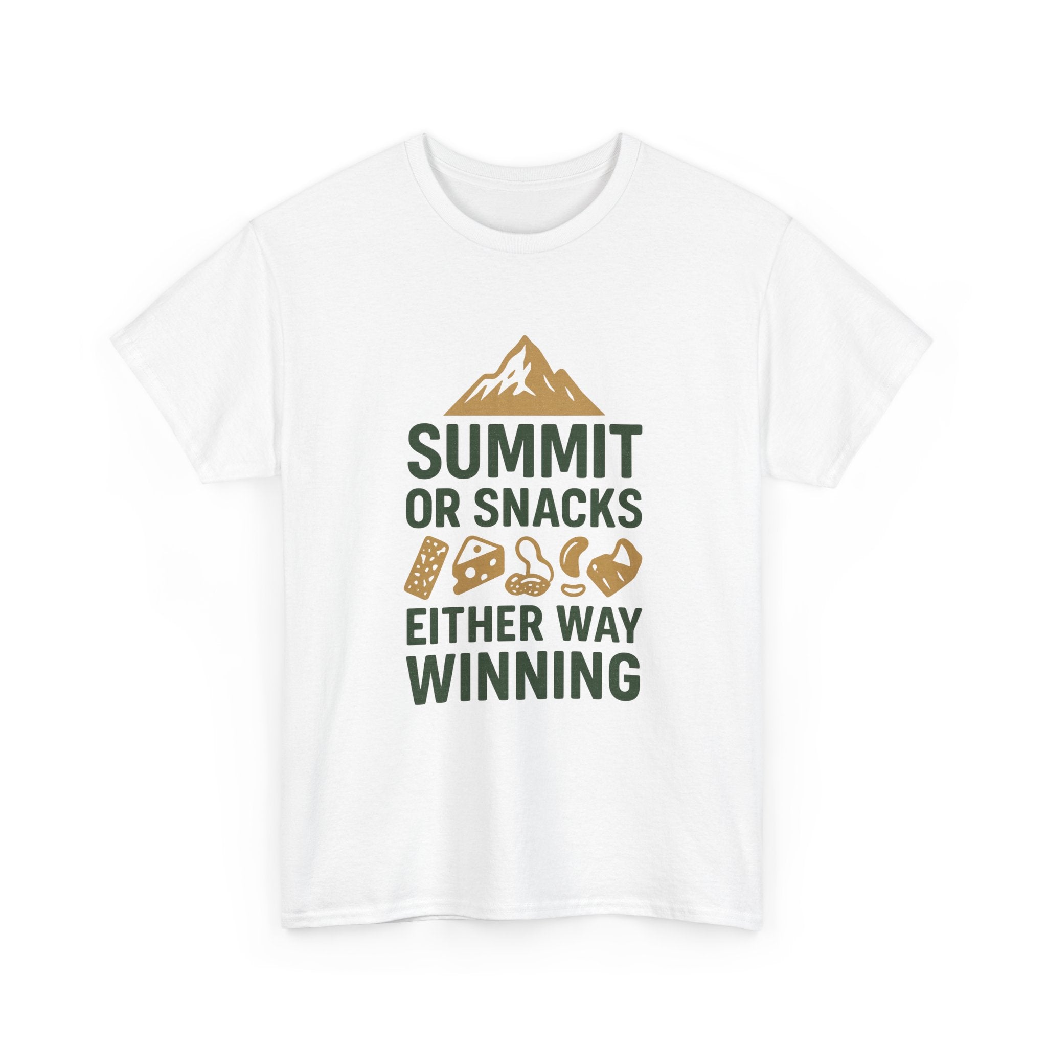 Hiking Dad Summit Or Snacks Either Way Winning T-Shirt | Gift for Dad | Graphic Tee