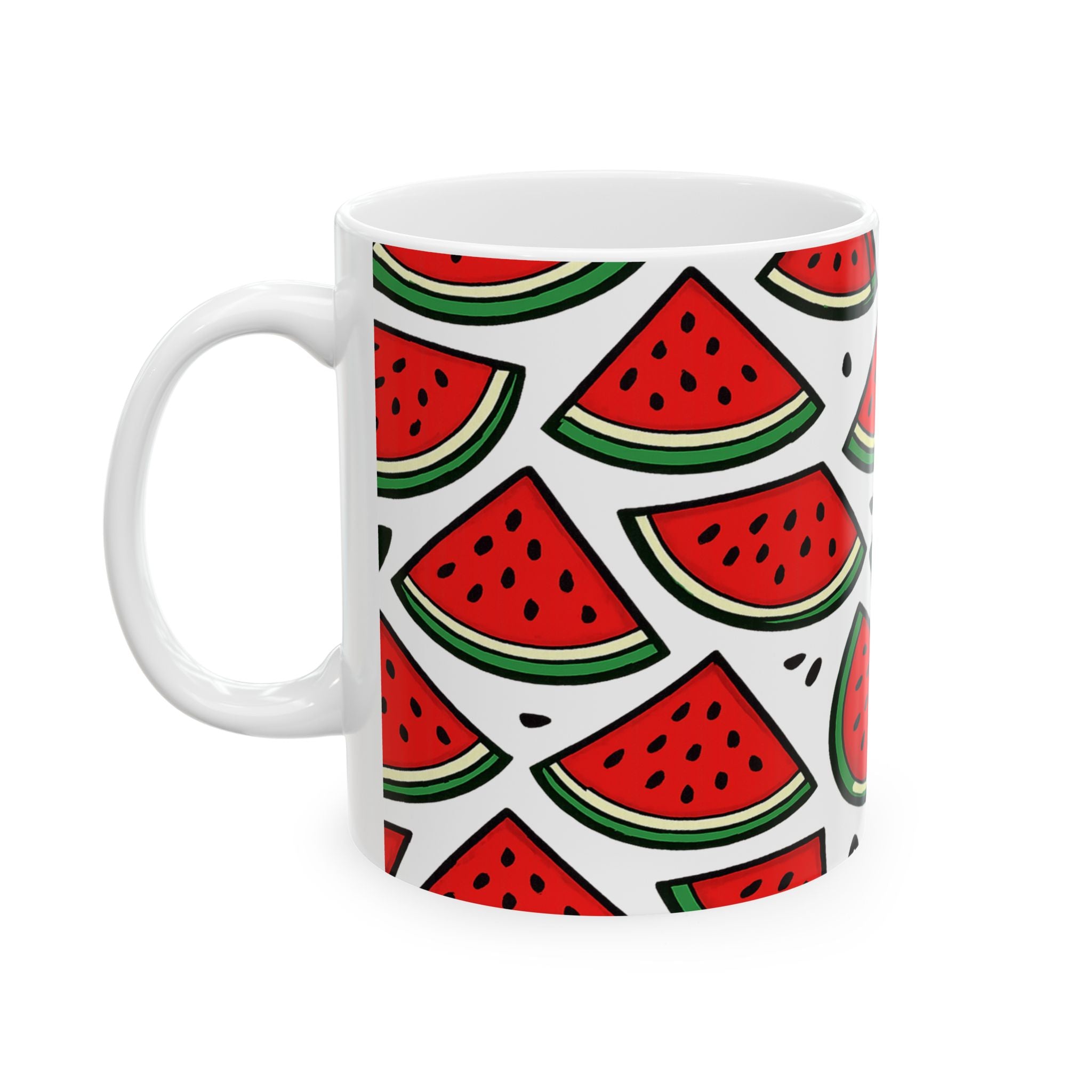 Bold Watermelon Slices Full Wrap Coffee Mug | Fruit Gift | Ceramic Mug