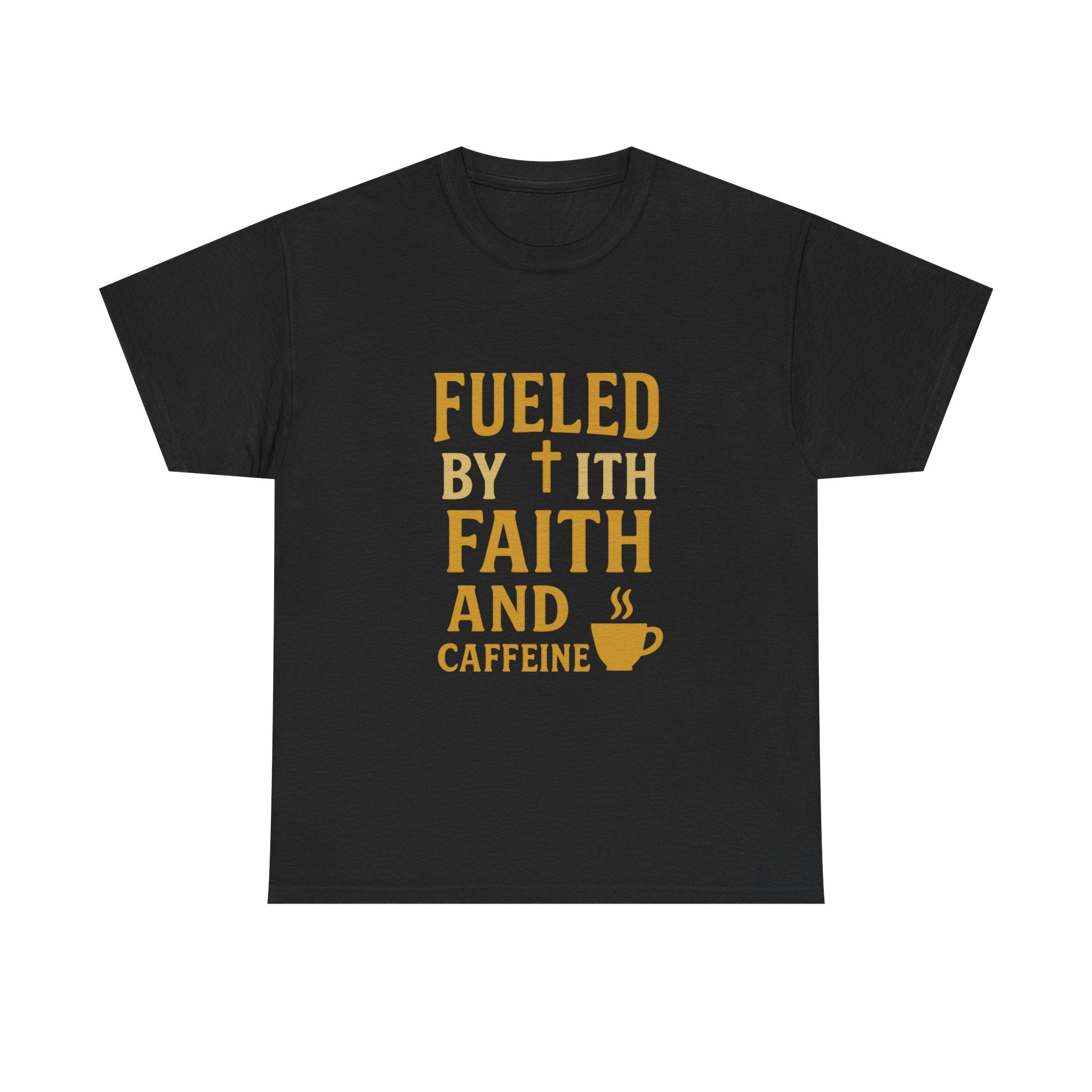 Fueled by Faith and Caffeine T-Shirt | Unique Gift | Graphic Tee
