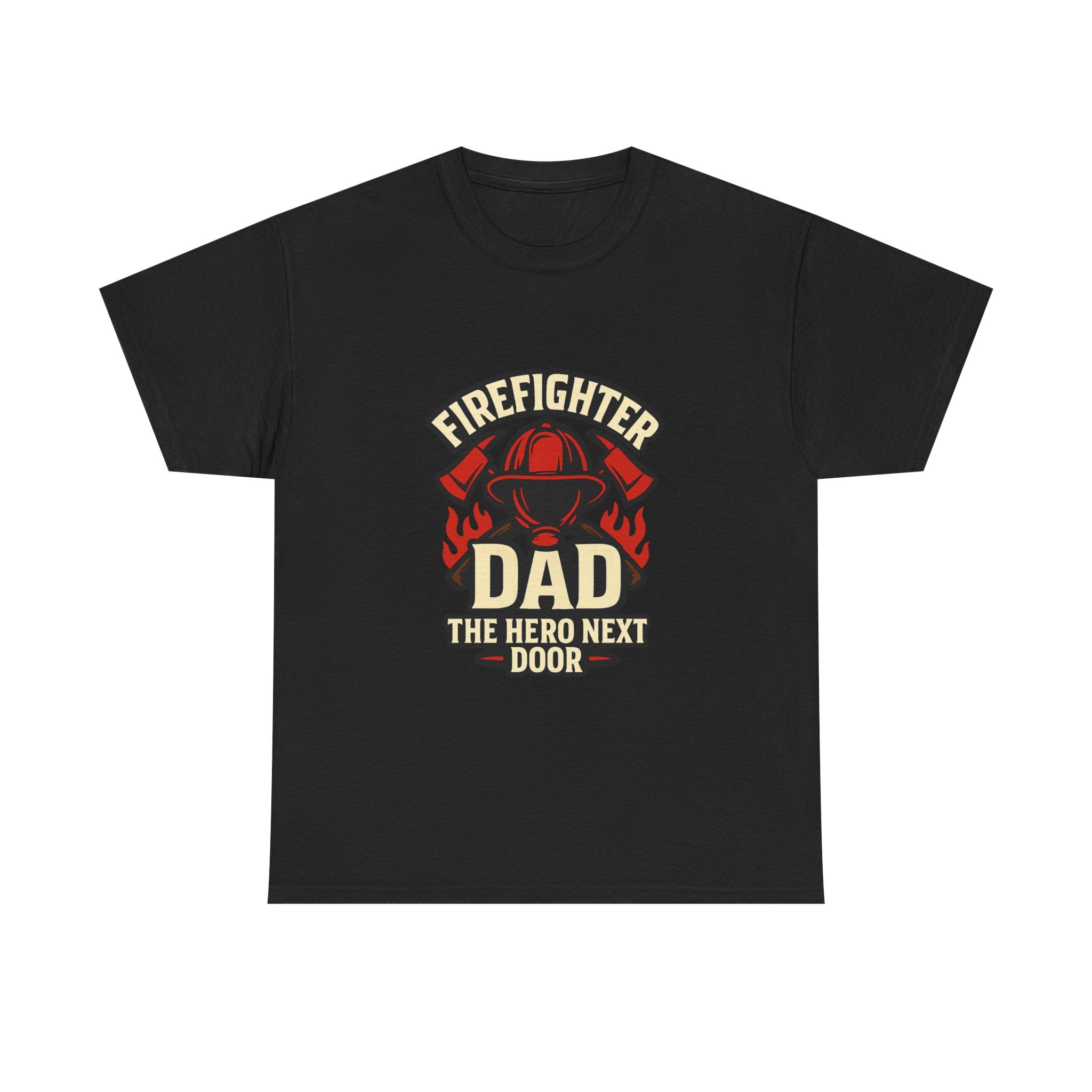 Firefighter Dad The Hero Next Door T-Shirt | Gift for Dad | Graphic Tee