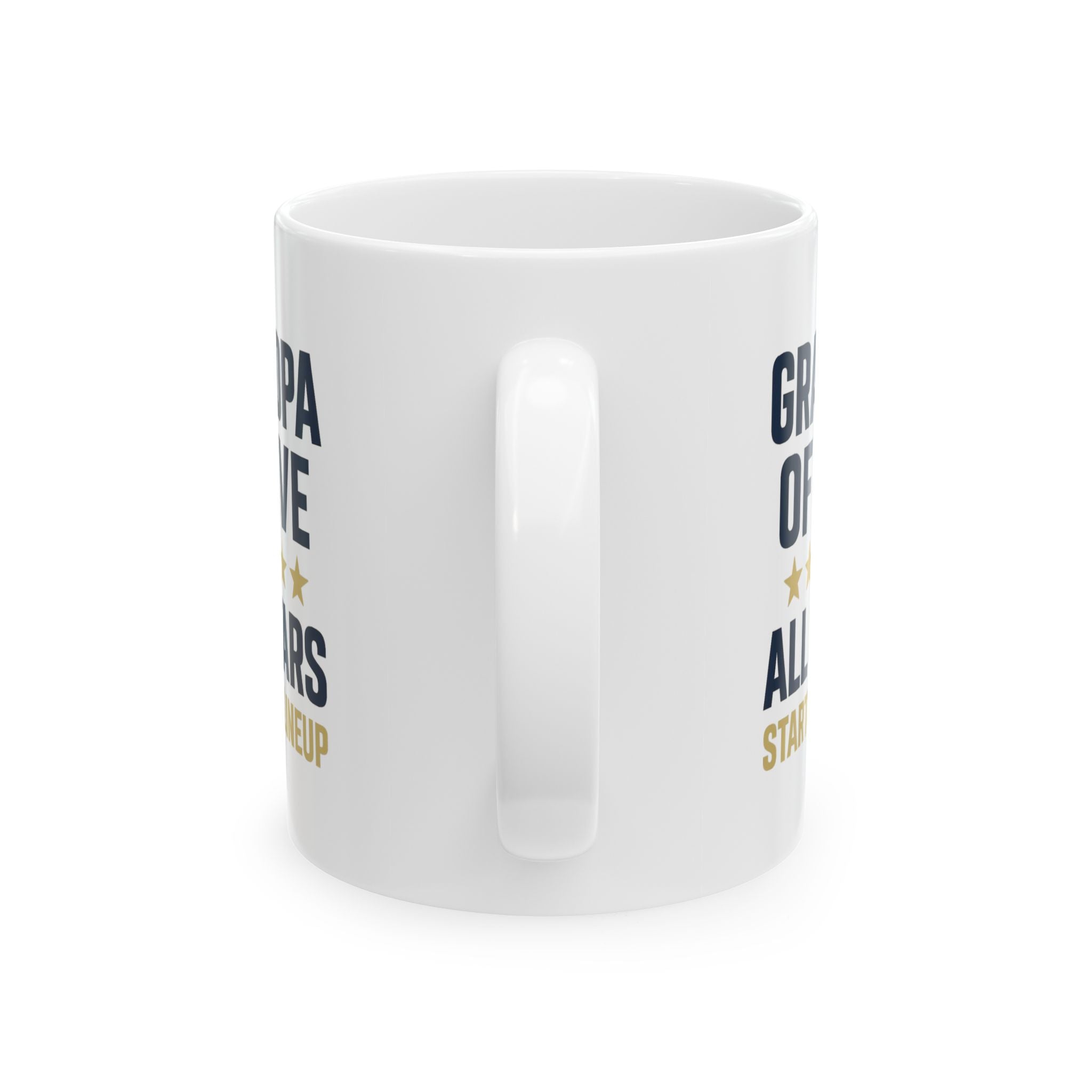 Grandpa Of Five All Stars Starting Lineup Coffee Mug | Gift for Grandpa | Ceramic Mug
