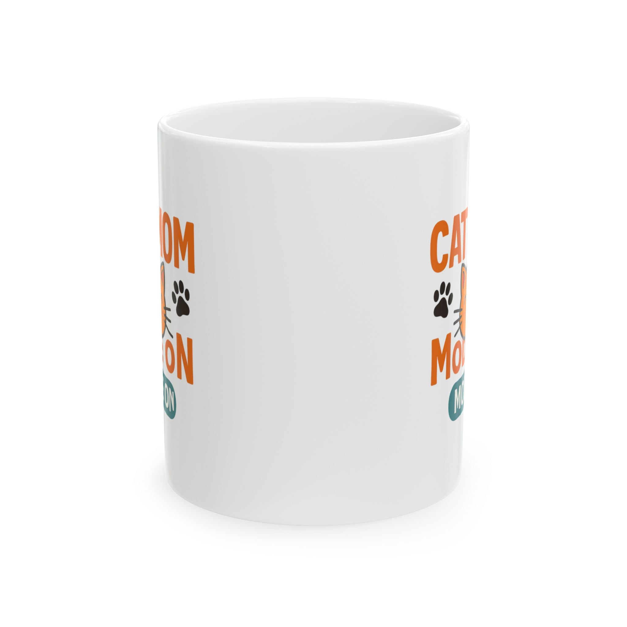 Fueled By Coffee And Cat Cuddles Coffee Mug | Cat Mom Gift | Ceramic Mug