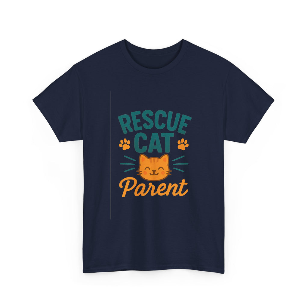 Saved By A Rescue Cat T-Shirt | Funny Rescue Pet Gift | Graphic Tee