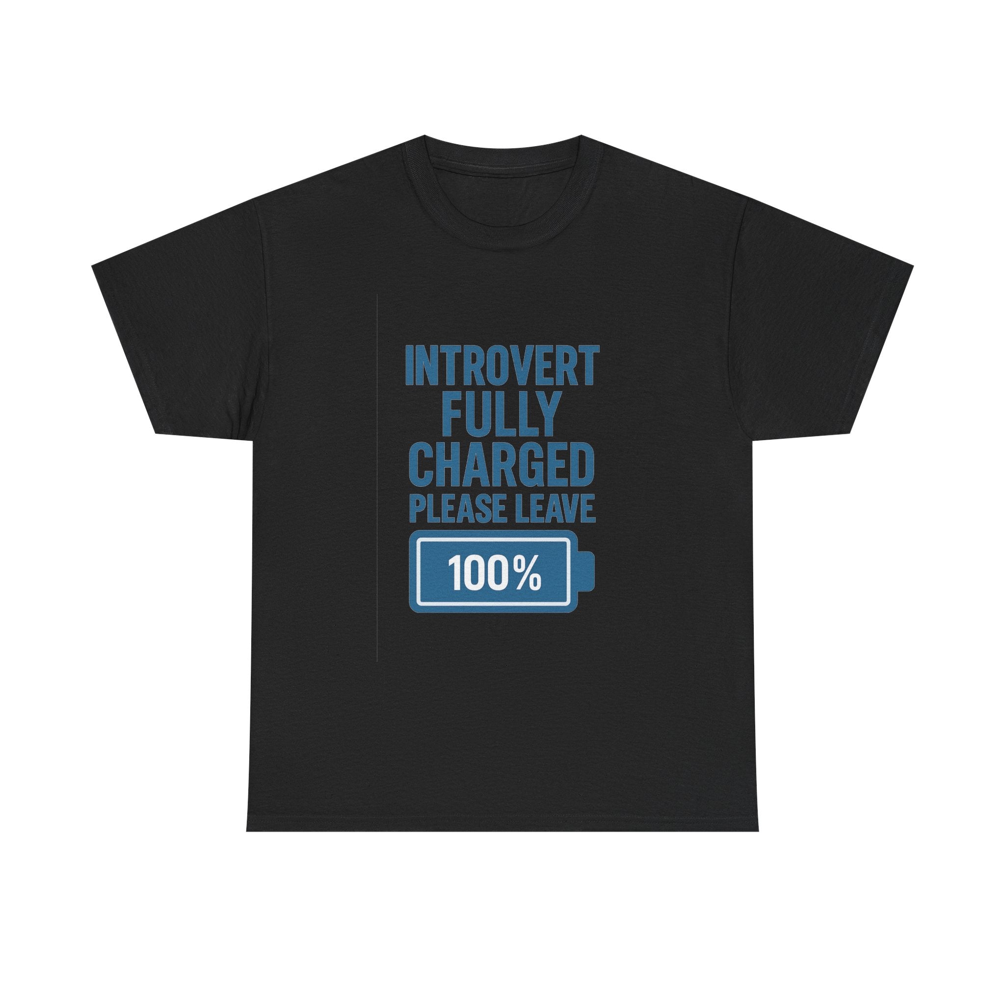 Introvert Fully Charged Please Leave T-Shirt | Unique Gift | Graphic Tee