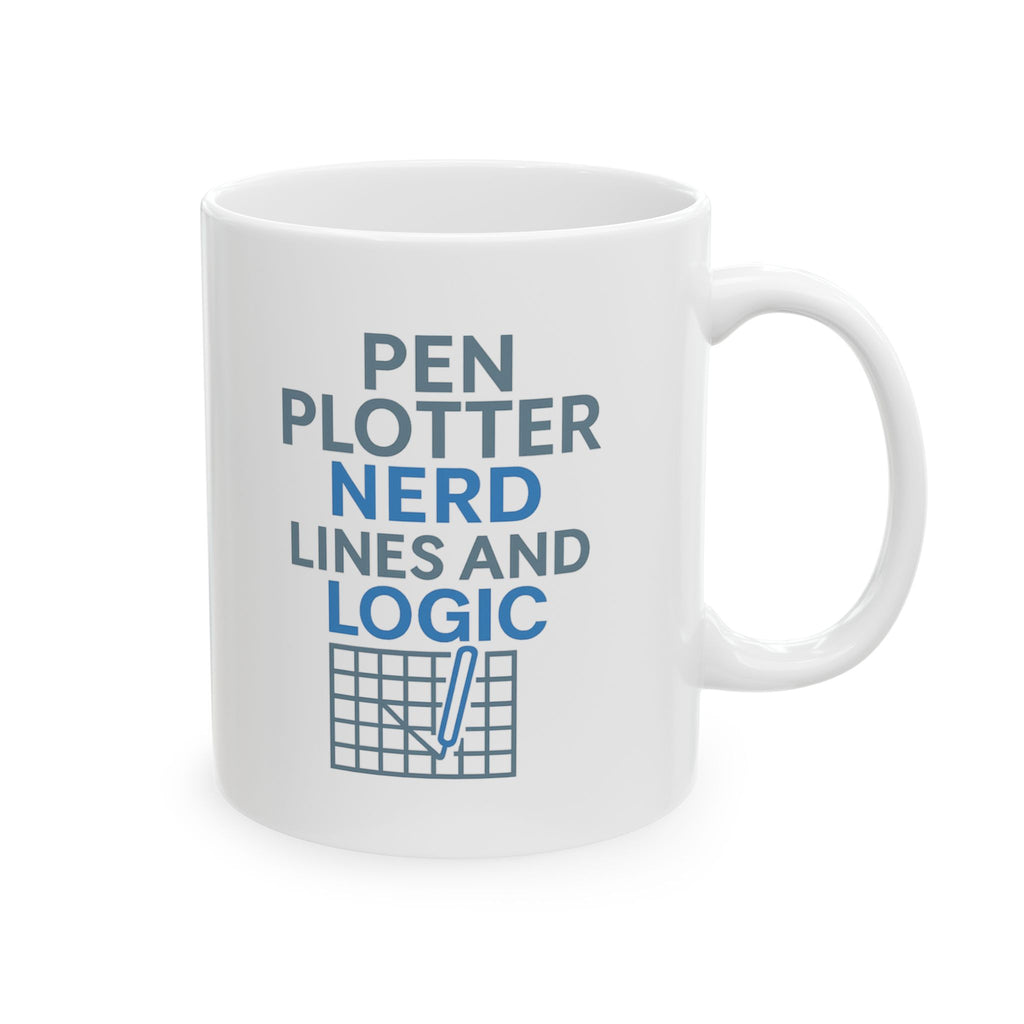Pen Plotter Nerd Lines And Logic Beautiful Coffee Mug | Unique Gift | Ceramic Mug