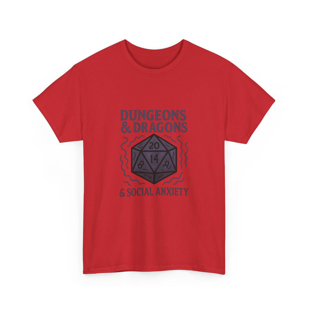 Dungeons And Dragons And Social Anxiety T-Shirt | Unique Gift | Graphic Tee