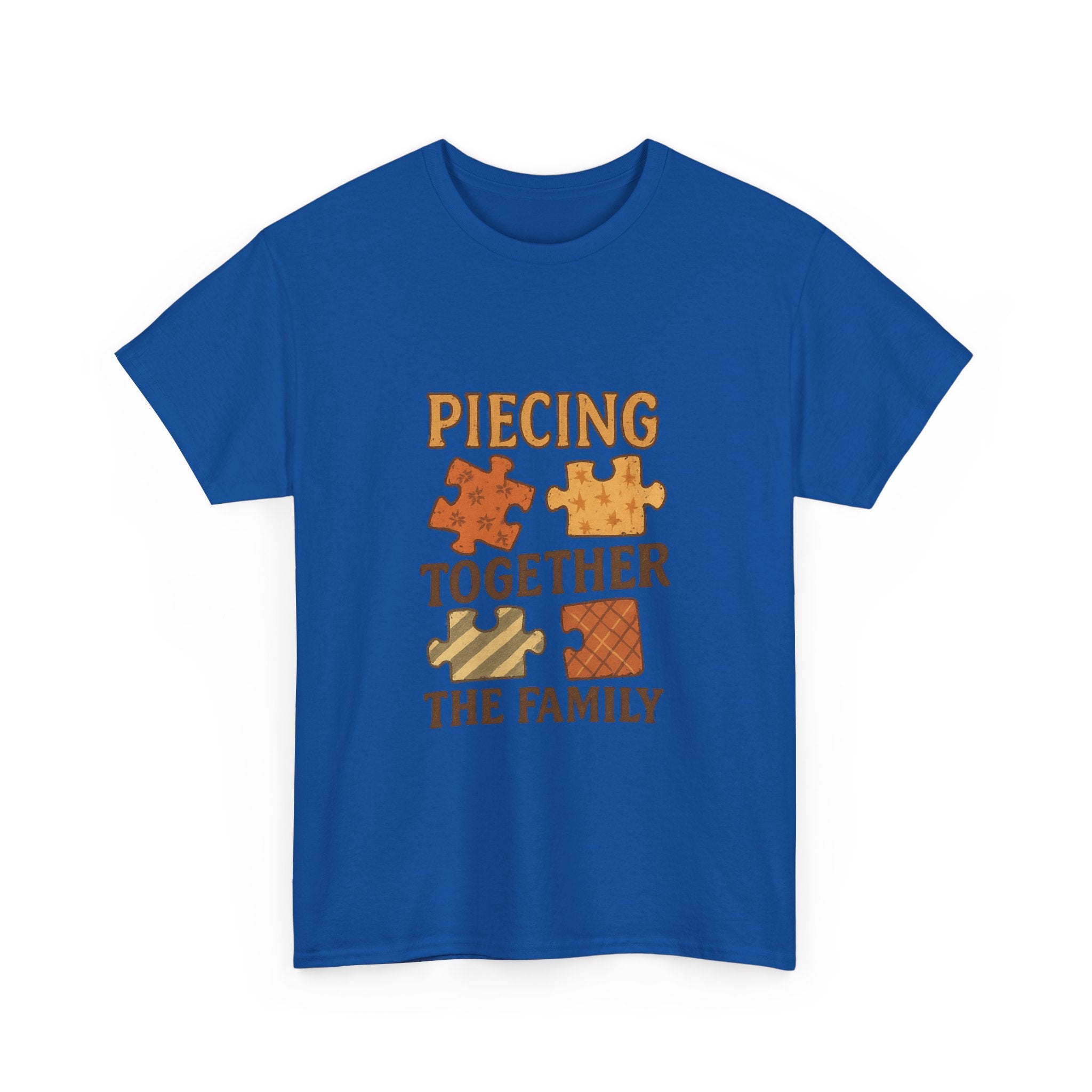 Quilting Grandma Piecing Together The Family T-Shirt | Gift for Grandma | Graphic Tee