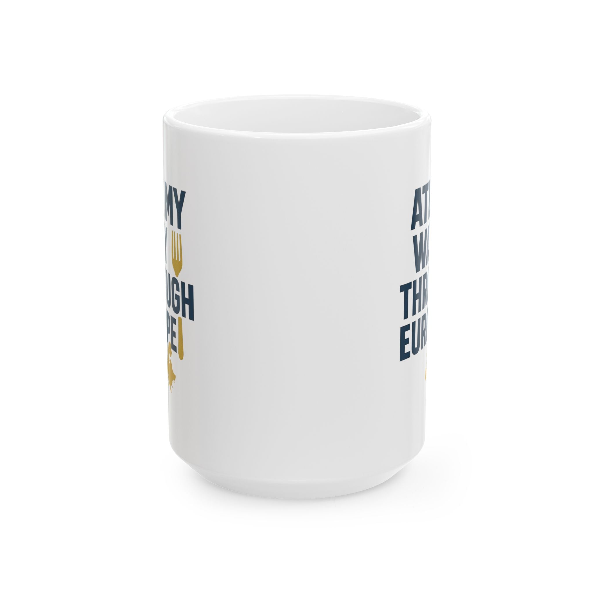 Foodie Atlas Ate My Way Through Europe Coffee Mug | Unique Gift | Ceramic Mug