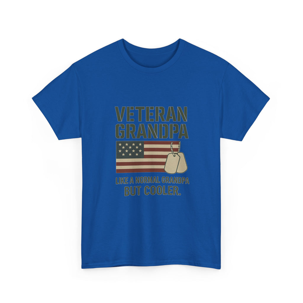 Veteran Grandpa Like A Normal Grandpa But Cooler T-Shirt | Gift for Grandpa | Graphic Tee