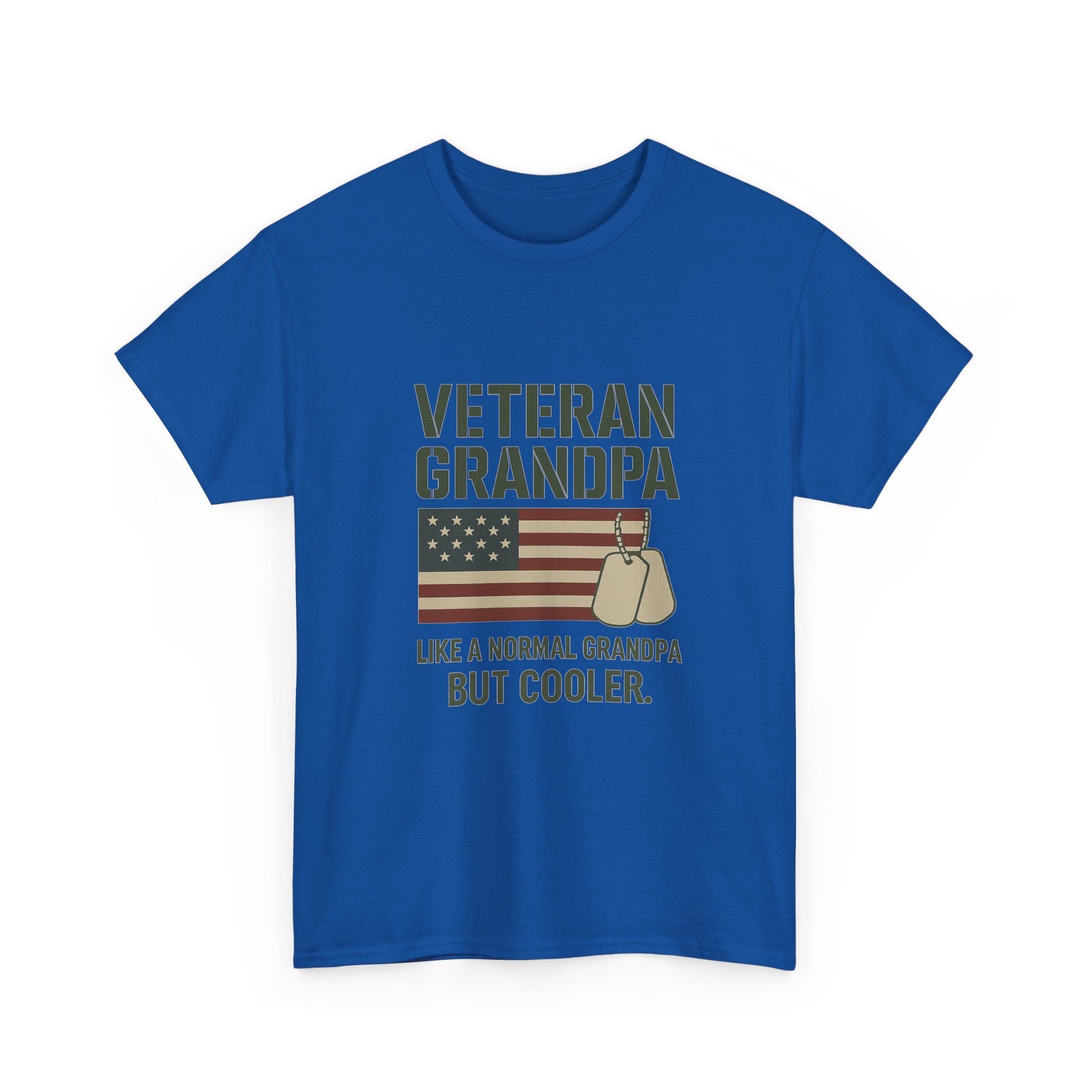 Veteran Grandpa Like A Normal Grandpa But Cooler T-Shirt | Gift for Grandpa | Graphic Tee