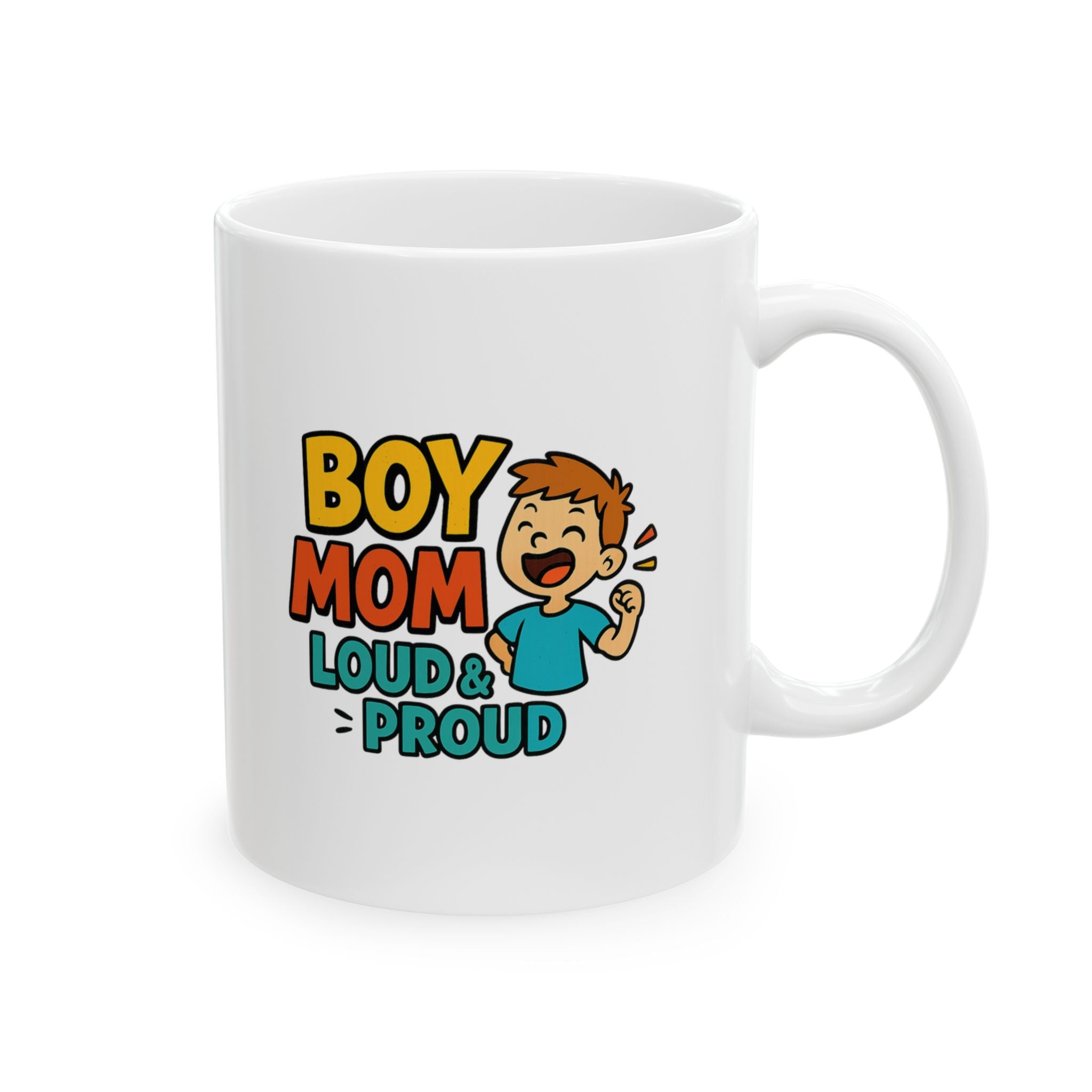 Boy Mom Outnumbered But Winning Coffee Mug | Funny Boy Mom Gift | Ceramic Mug