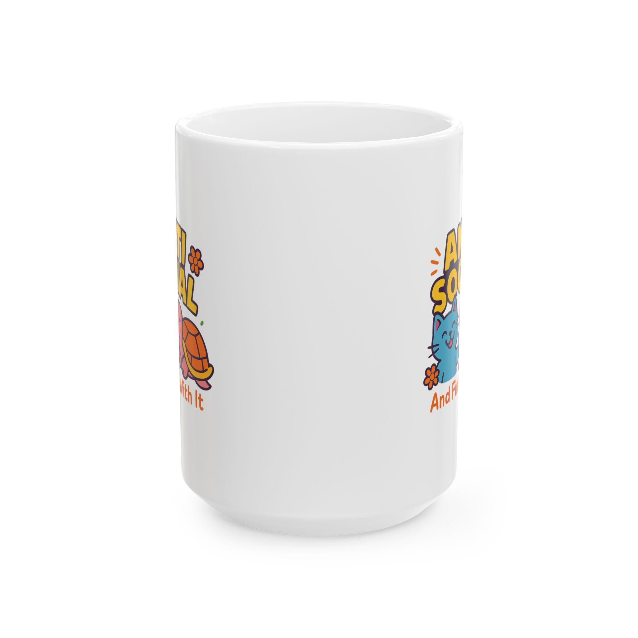 Anti Social Is My Default Setting Coffee Mug | Funny Introvert Gift | Ceramic Mug