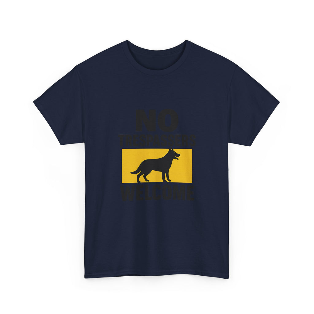 Guard Dog Dad No Trespassers Welcome T-Shirt | Dog Lover Gift | Graphic Tee
