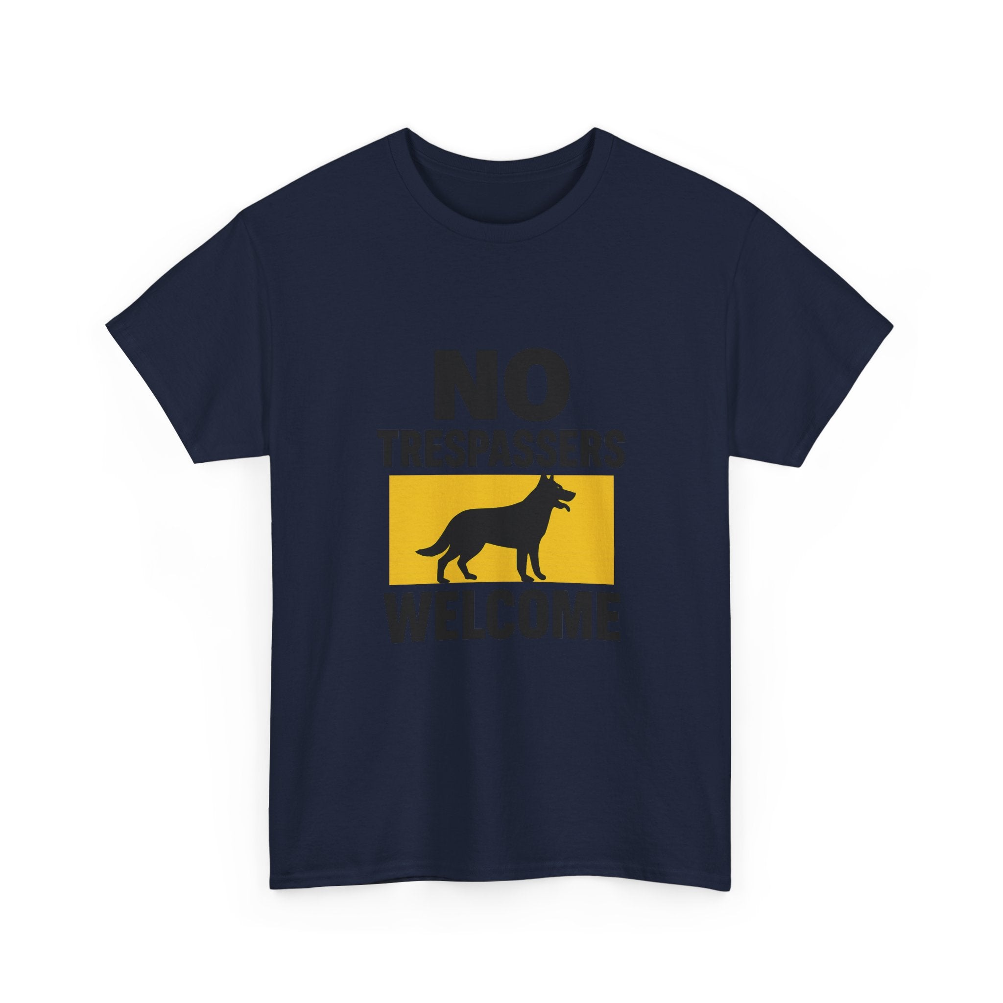 Guard Dog Dad No Trespassers Welcome T-Shirt | Dog Lover Gift | Graphic Tee