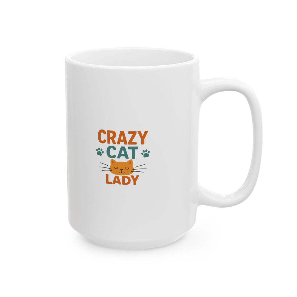 Crazy Cat Lady Coffee And Cats Forever Coffee Mug | Funny Cat Gift | Ceramic Mug