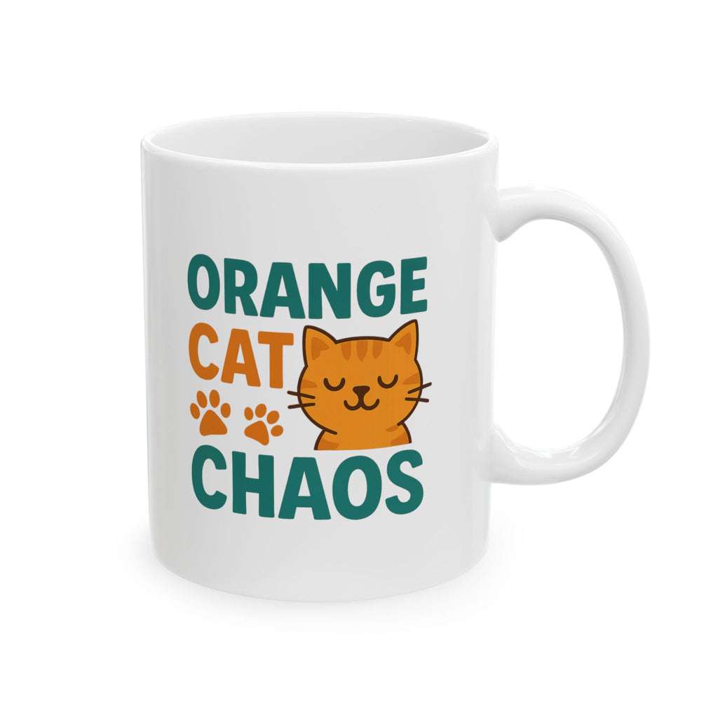 Orange Cats Choose Chaos Coffee Mug | Funny Cat Gift | Ceramic Mug