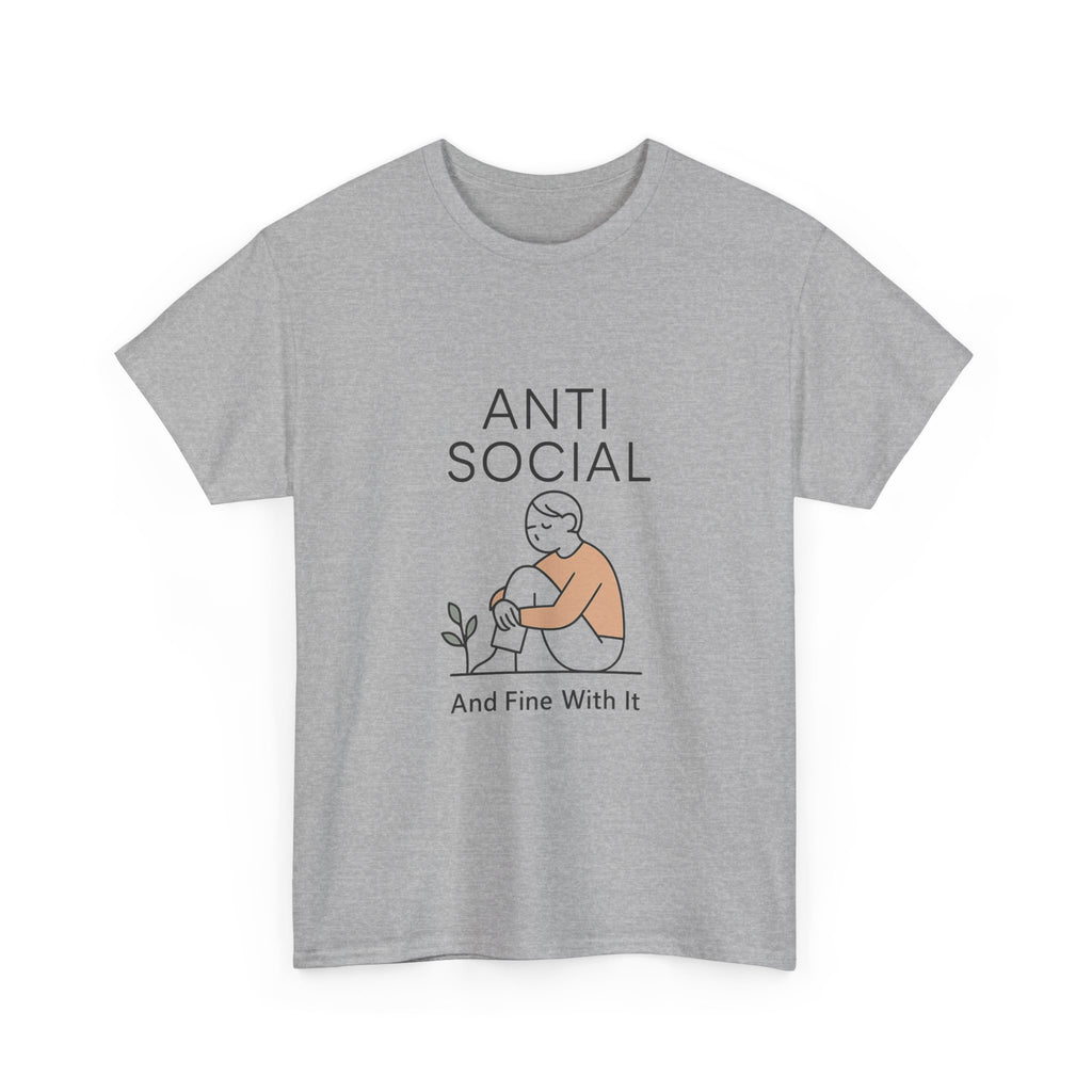 Anti Social Is My Default Setting T-Shirt | Funny Introvert Gift | Graphic Tee