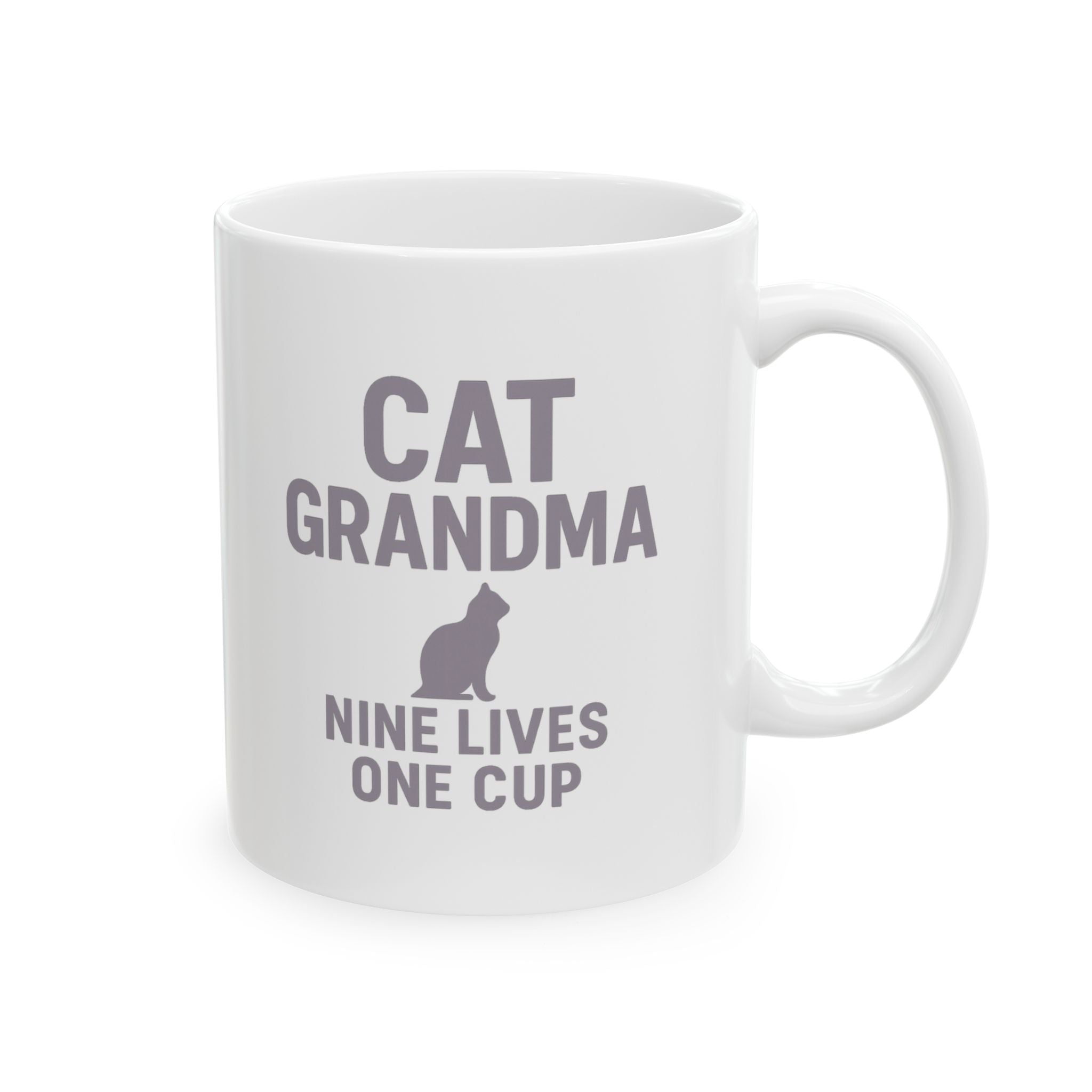 Cat Grandma Nine Lives One Cup Coffee Mug | Cat Lover Gift | Ceramic Mug