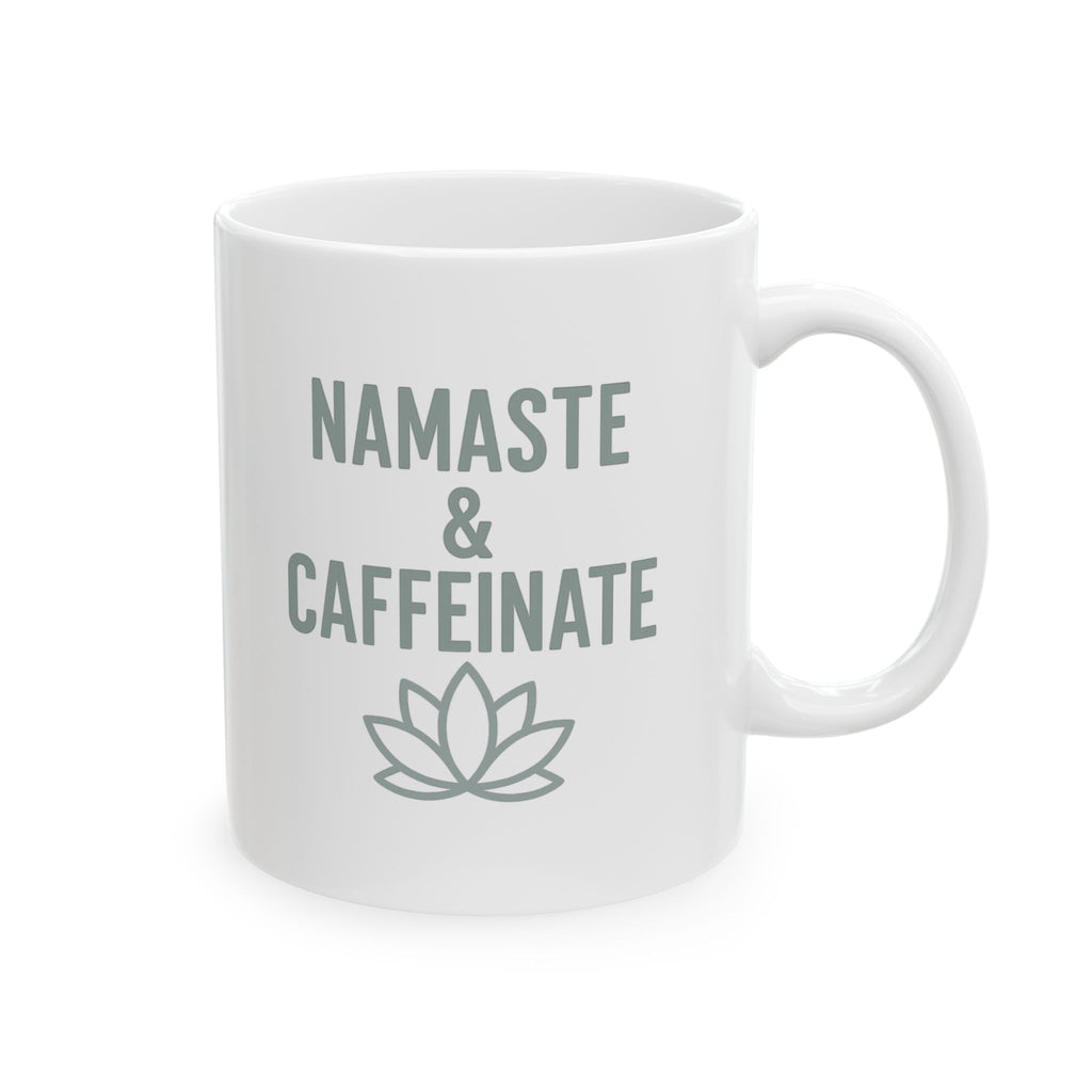 Yoga Instructor Namaste And Caffeinate Coffee Mug | Yoga Lover Gift | Ceramic Mug