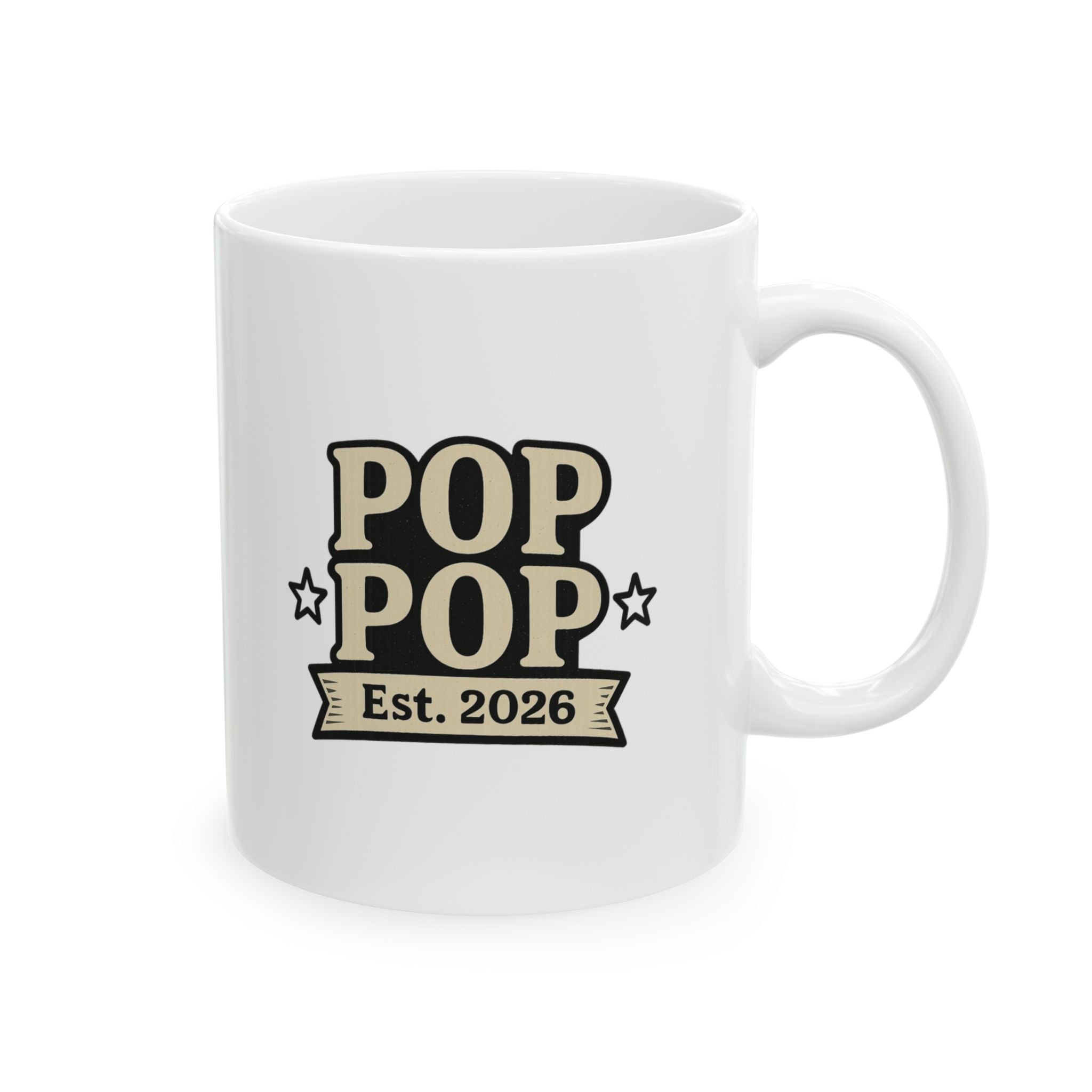 Pop Pop Est 2026 Grandfather Coffee Mug | Unique Gift | Ceramic Mug