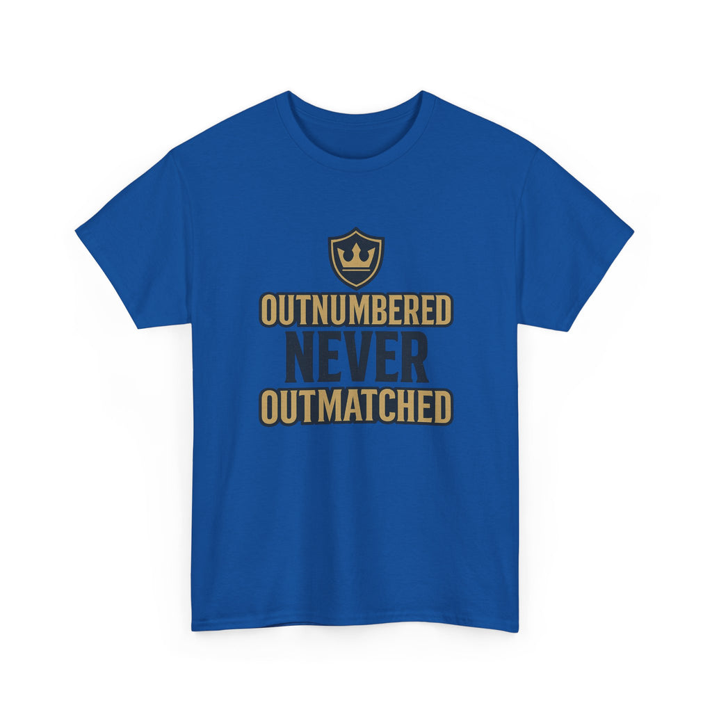 Dad of Girls Outnumbered Never Outmatched T-Shirt | Gift for Dad | Graphic Tee