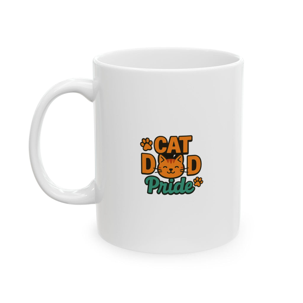 Cat Dad Just Here For The Cats Coffee Mug | Cat Humor Gift | Ceramic Mug