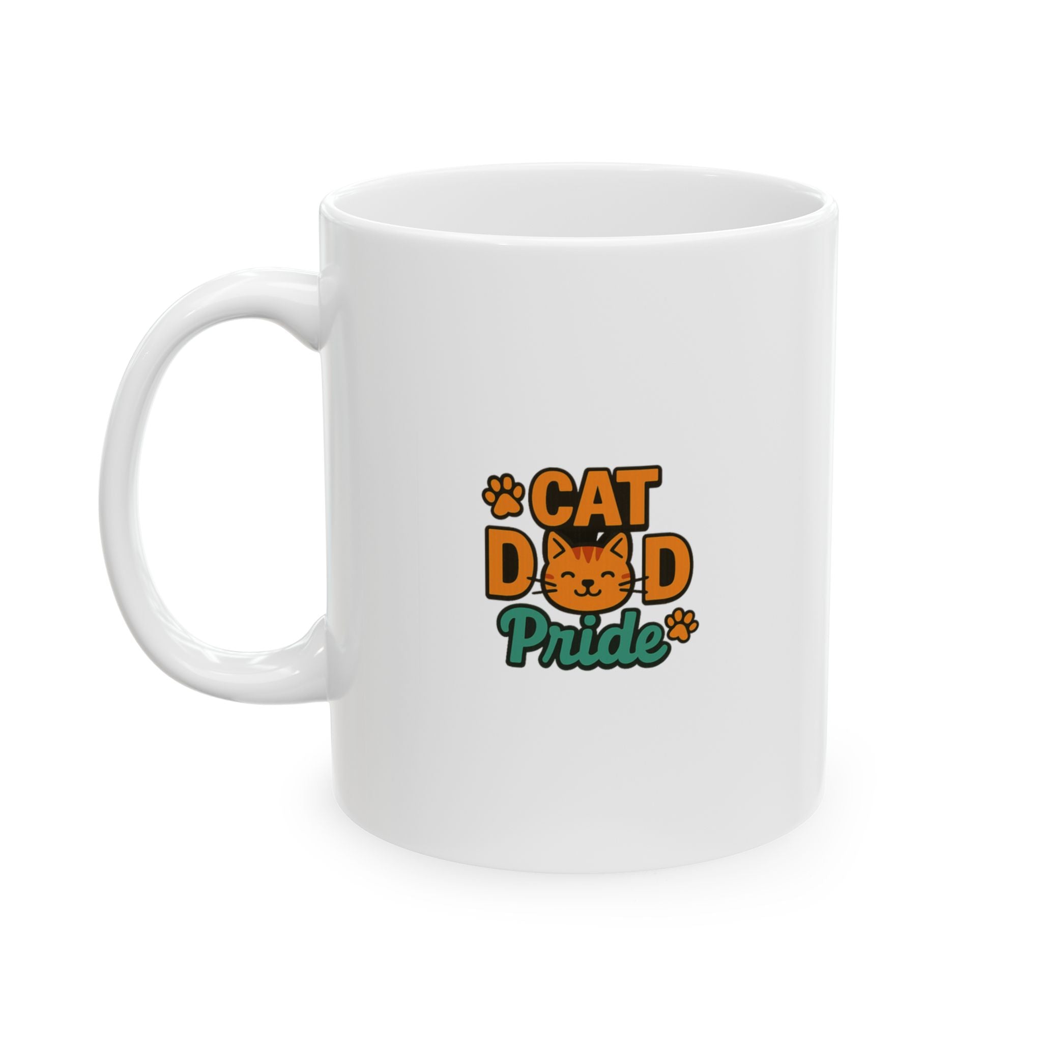Cat Dad Just Here For The Cats Coffee Mug | Cat Humor Gift | Ceramic Mug