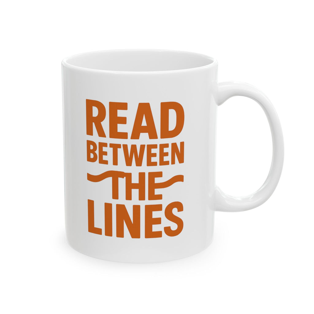 Dyslexic Thinker Read Between The Lines Coffee Mug | Unique Gift | Ceramic Mug
