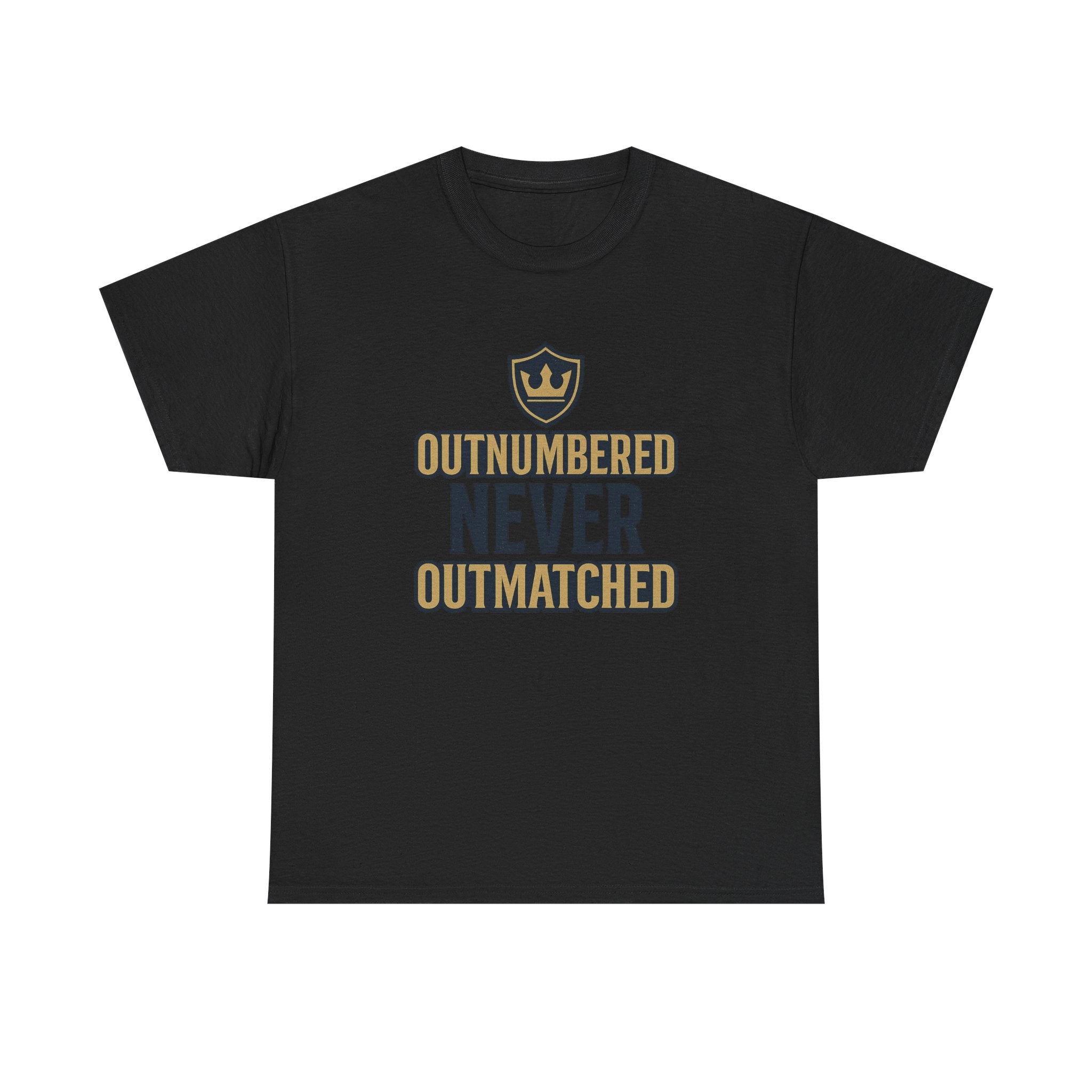 Dad of Girls Outnumbered Never Outmatched T-Shirt | Gift for Dad | Graphic Tee