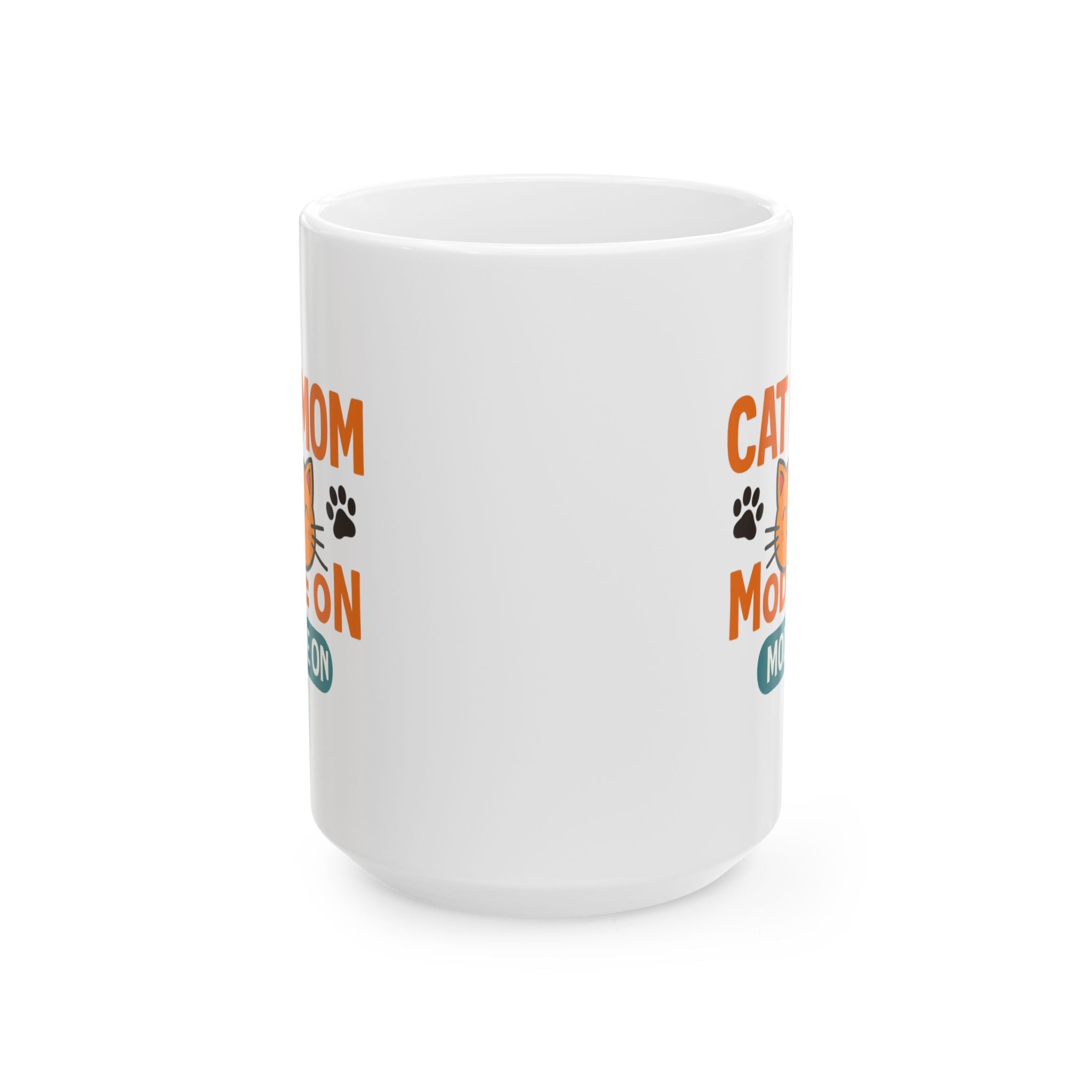 Fueled By Coffee And Cat Cuddles Coffee Mug | Cat Mom Gift | Ceramic Mug