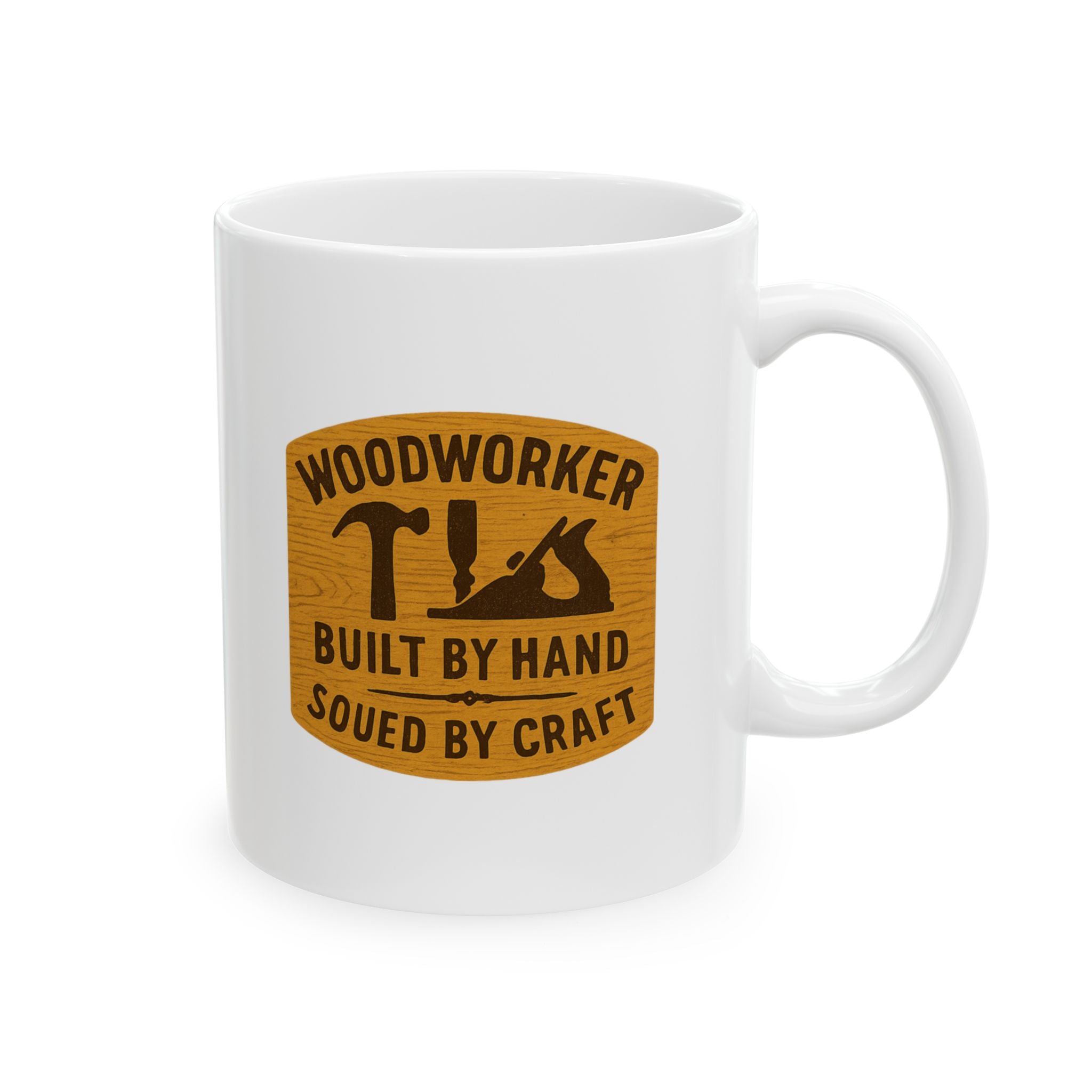 Custom Wood Worker Built By Hand Ceramic Mug