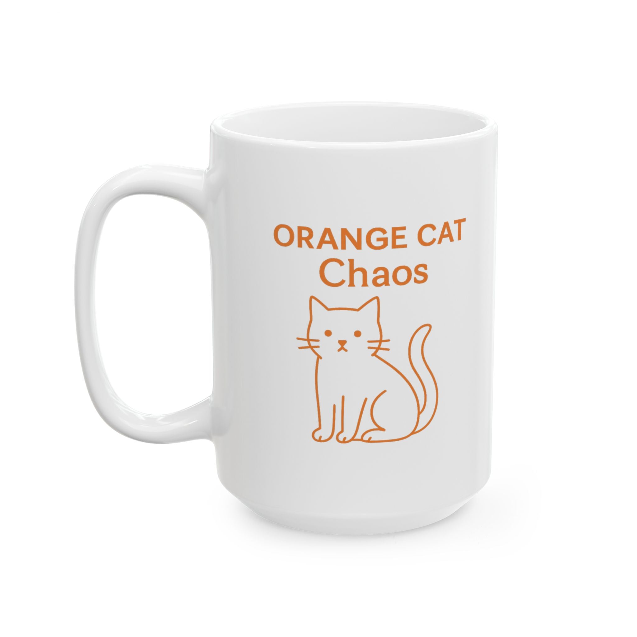 My Orange Cat Has Zero Brain Cells Coffee Mug | Funny Cat Humor | Ceramic Mug