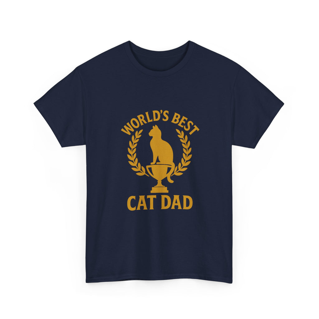 Worlds Best Cat Dad Feline T-Shirt | Cat Lover Gift | Graphic Tee