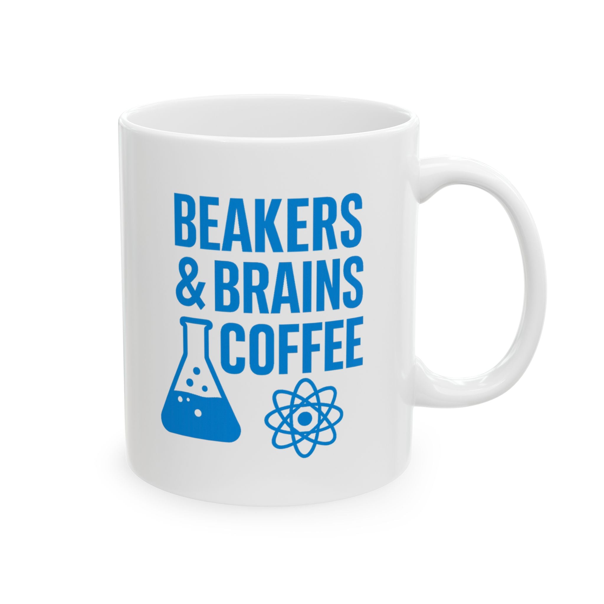 Science Teacher Beakers And Brains Coffee Coffee Mug | Teacher Gift | Ceramic Mug