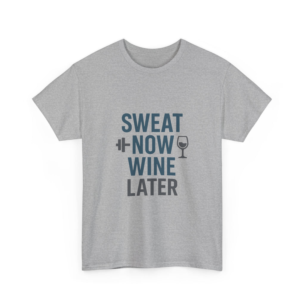 Gym Mom Sweat Now Wine Later T-Shirt | Gift for Mom | Graphic Tee
