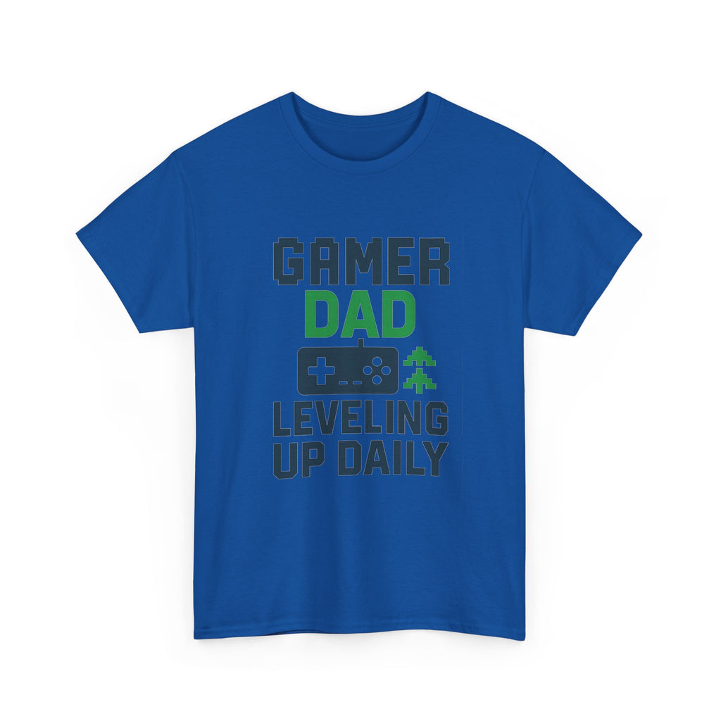Gamer Dad Leveling Up Daily T-Shirt | Gift for Dad | Graphic Tee