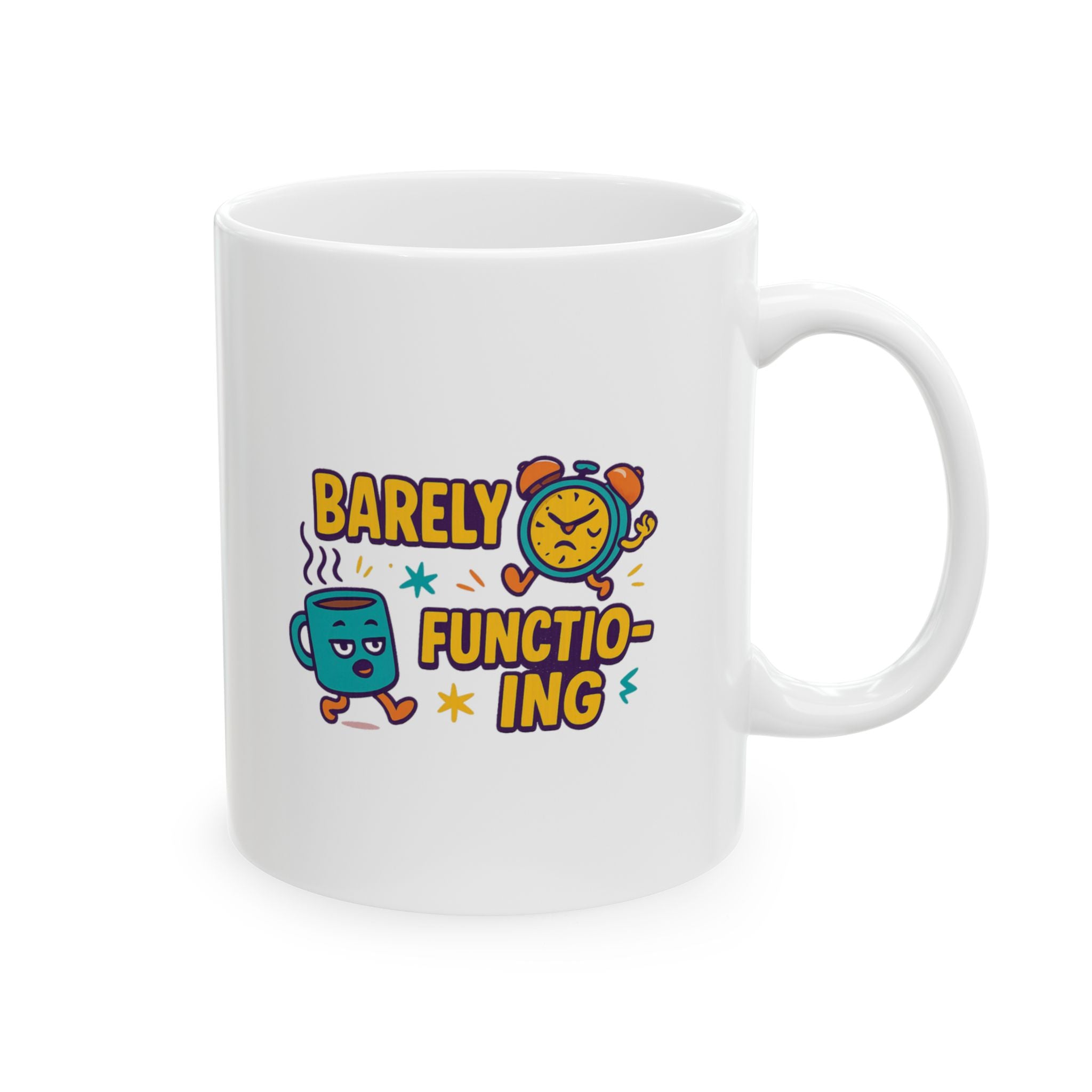 Functioning At Ten Percent At Best Coffee Mug | Funny Barely Awake Gift | Ceramic Mug