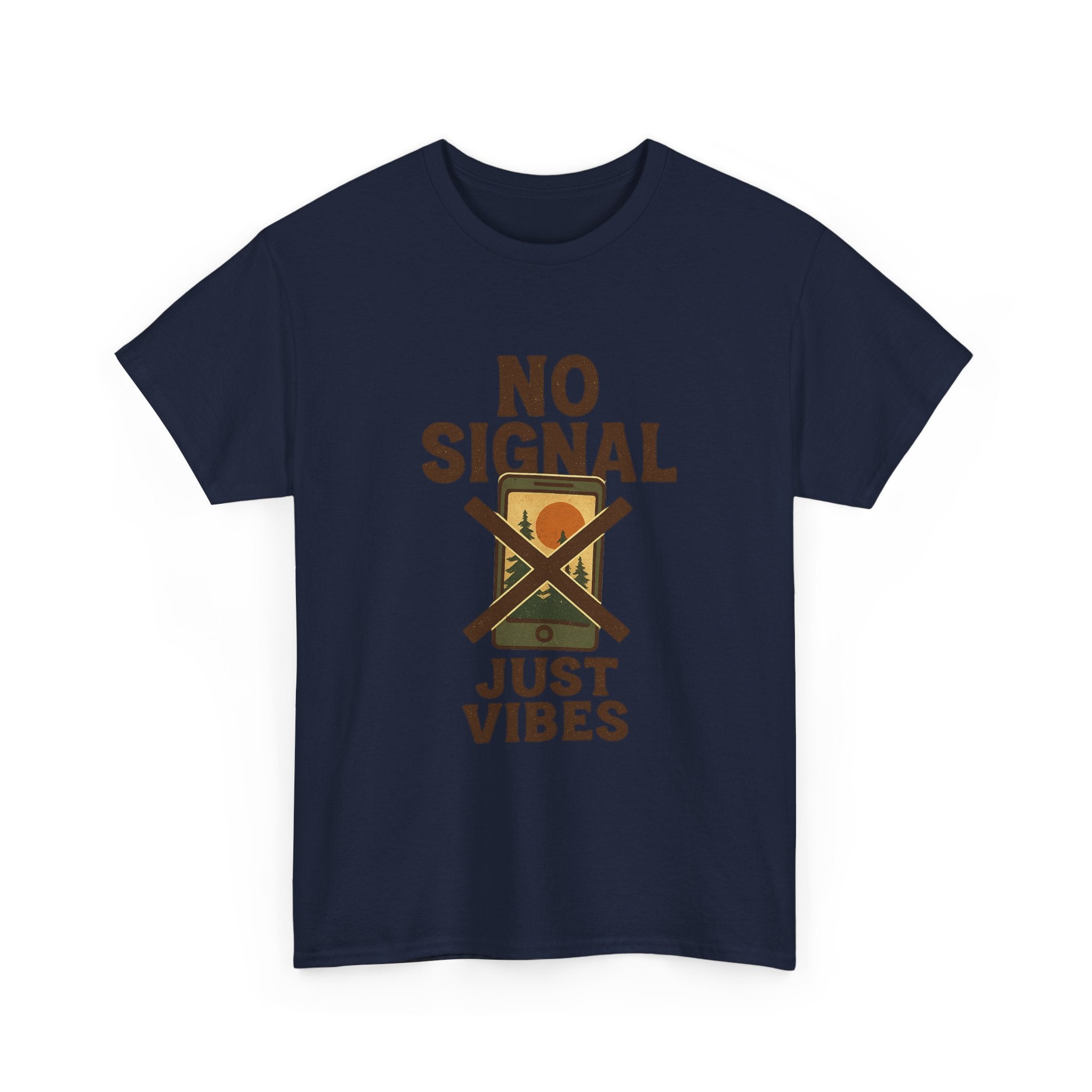Off Grid Living No Signal Just Vibes T-Shirt | Unique Gift | Graphic Tee