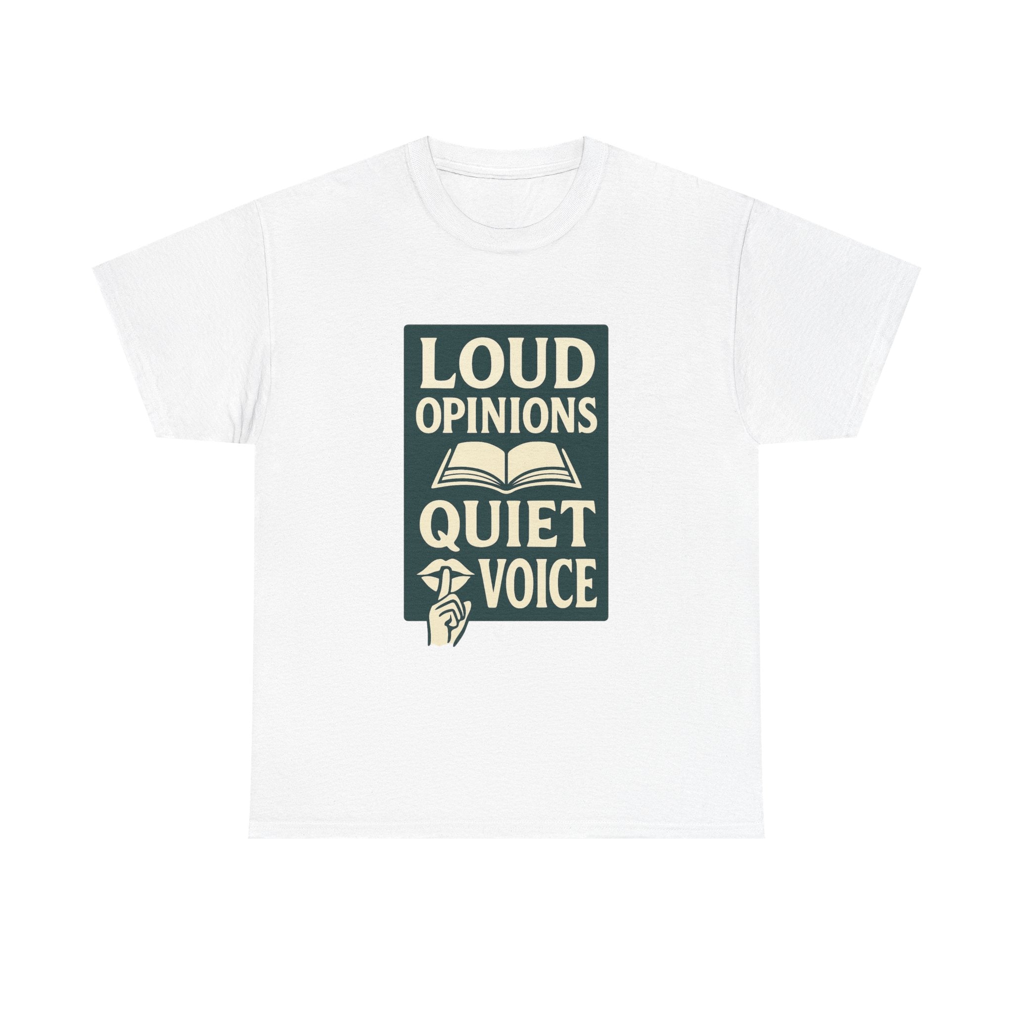 Librarian Loud Opinions Quiet Voice T-Shirt | Unique Gift | Graphic Tee