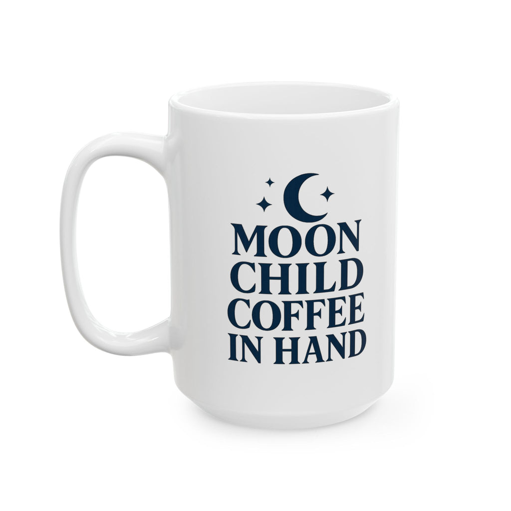 Stargazer Moon Child Coffee In Hand Coffee Mug | Coffee Lover Gift | Ceramic Mug