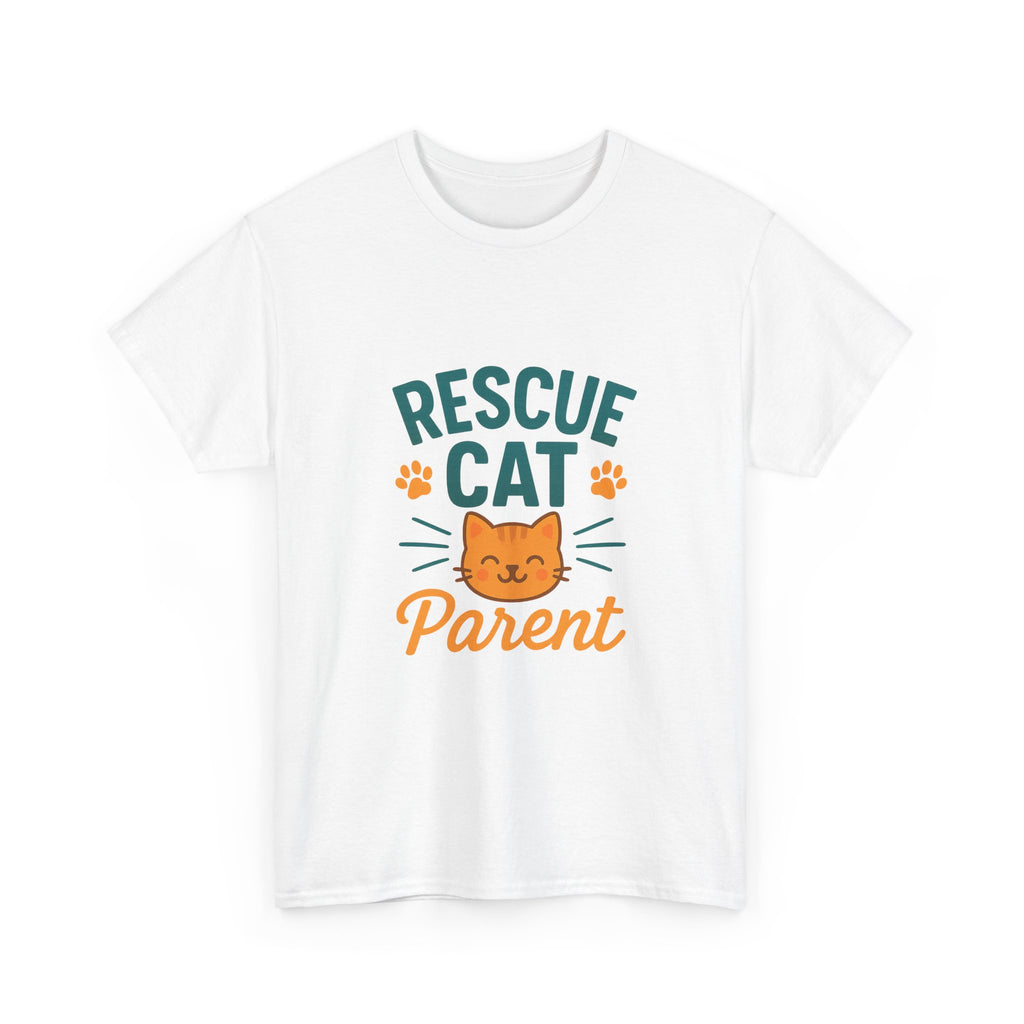 Saved By A Rescue Cat T-Shirt | Funny Rescue Pet Gift | Graphic Tee