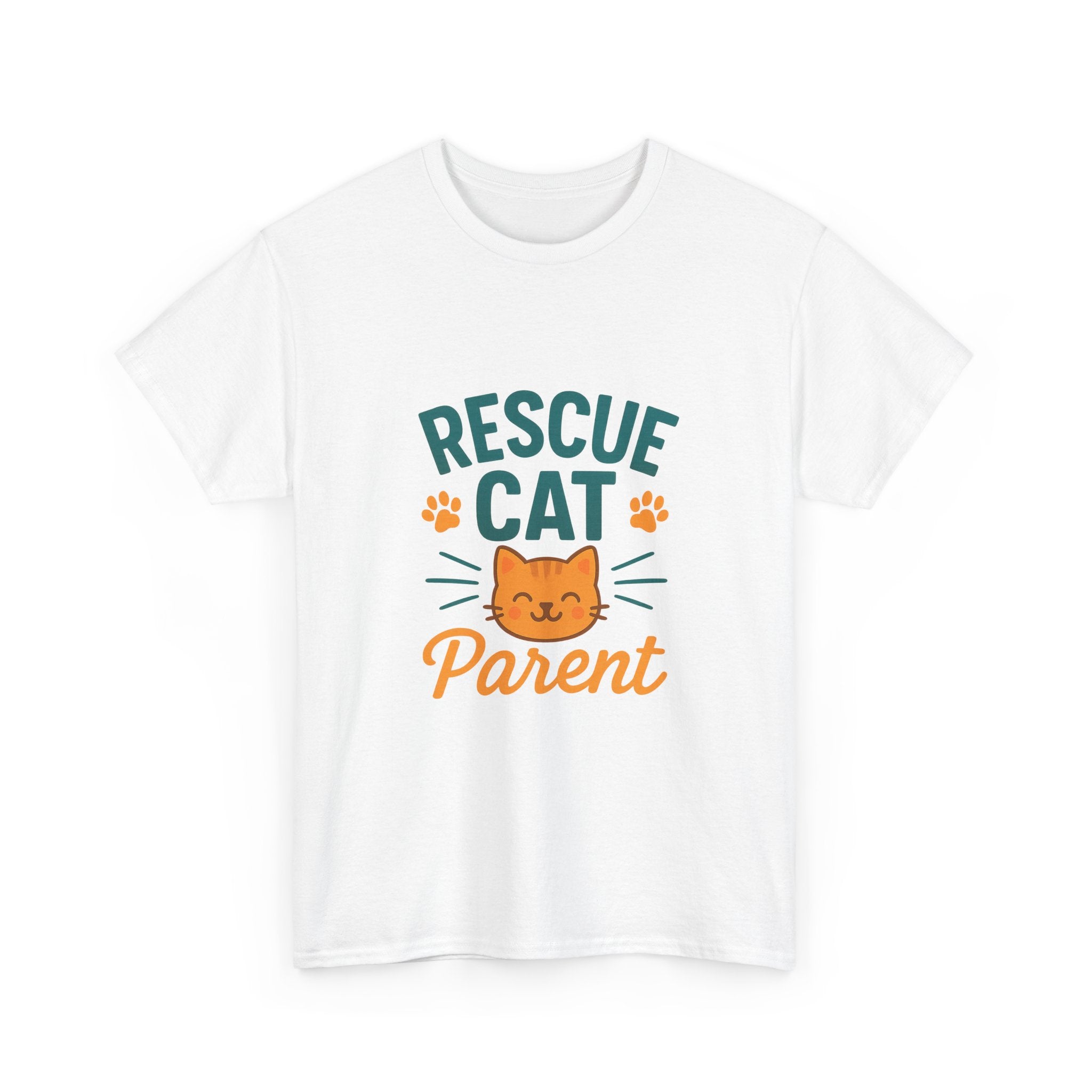 Saved By A Rescue Cat T-Shirt | Funny Rescue Pet Gift | Graphic Tee