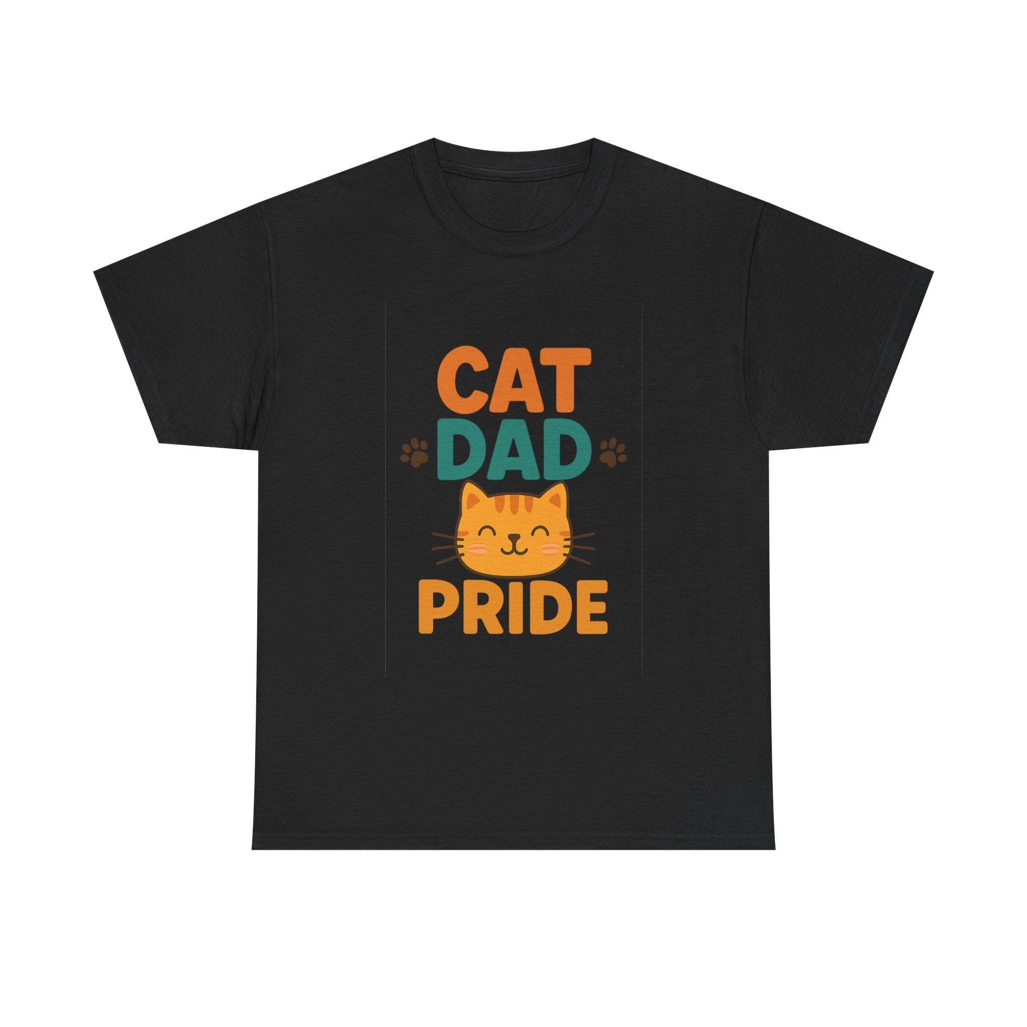 Cat Dad Fueled By Coffee T-Shirt | Funny Cat Gift | Graphic Tee