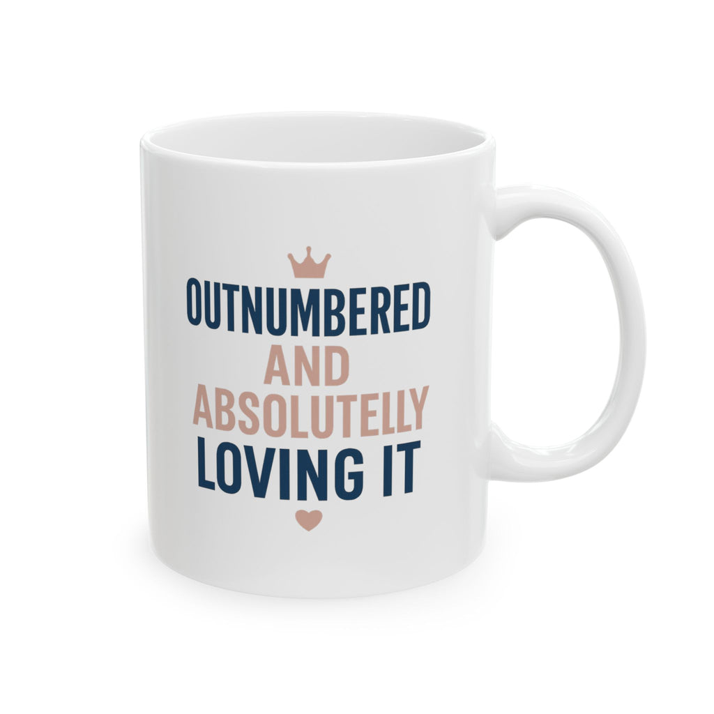 Girl Dad Outnumbered And Absolutely Loving It Coffee Mug | Gift for Dad | Ceramic Mug